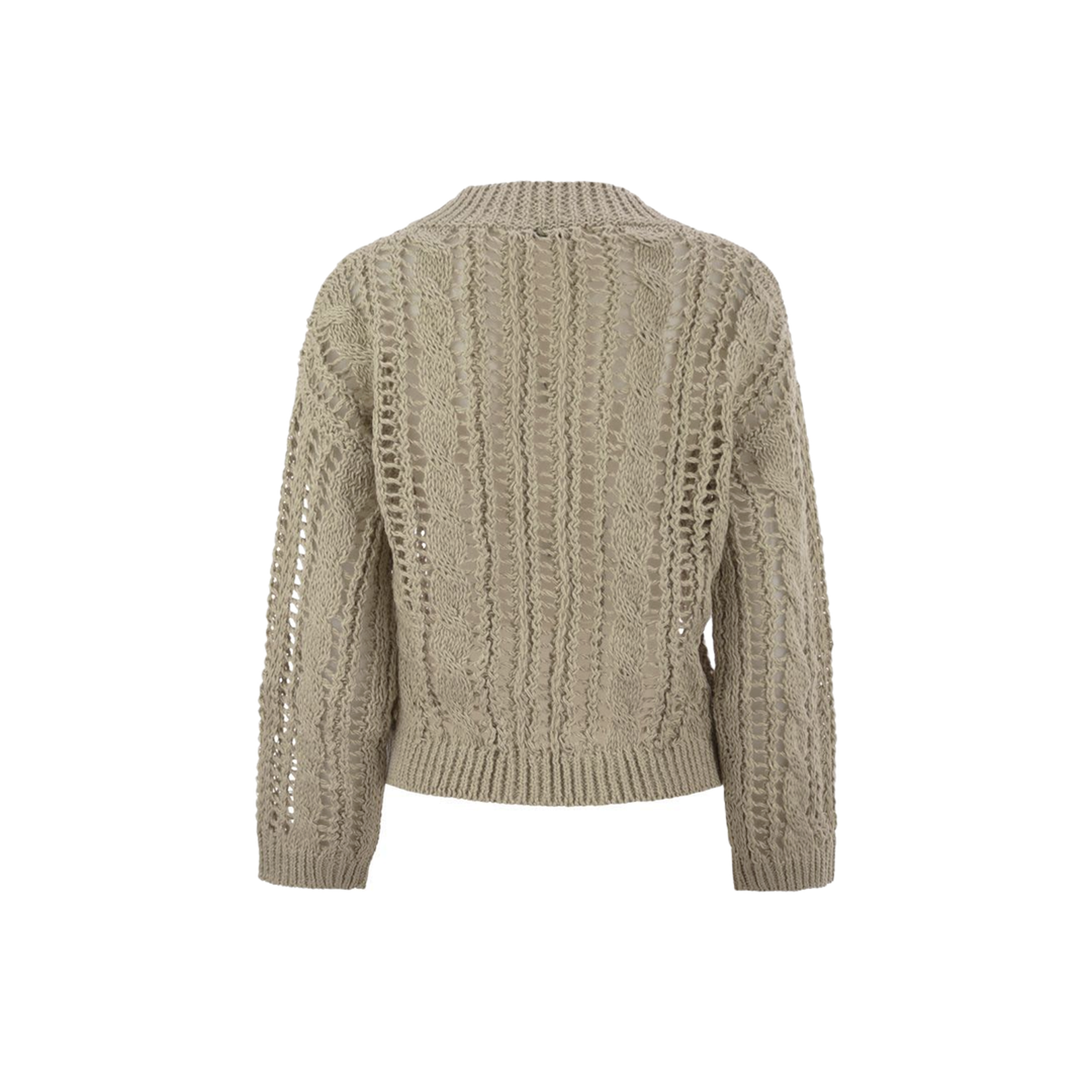 Cable & Mesh Jute and Cotton Jersey