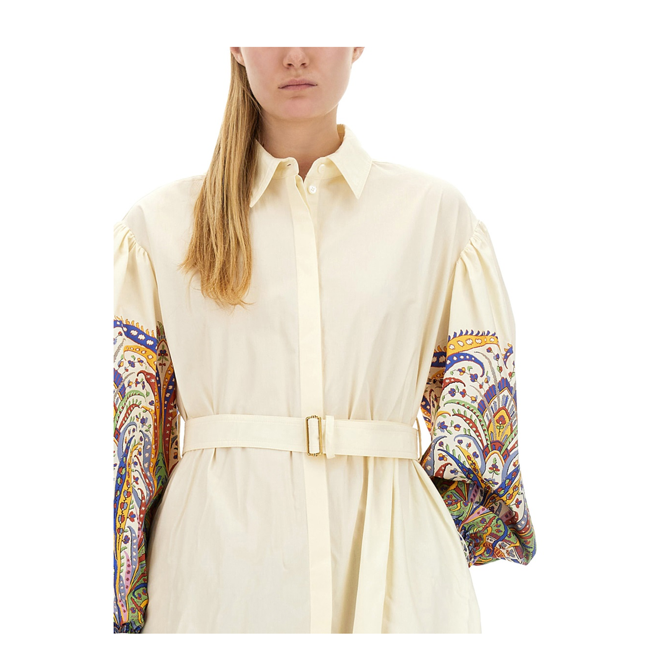 White Cotton Maxi Shirt Dress