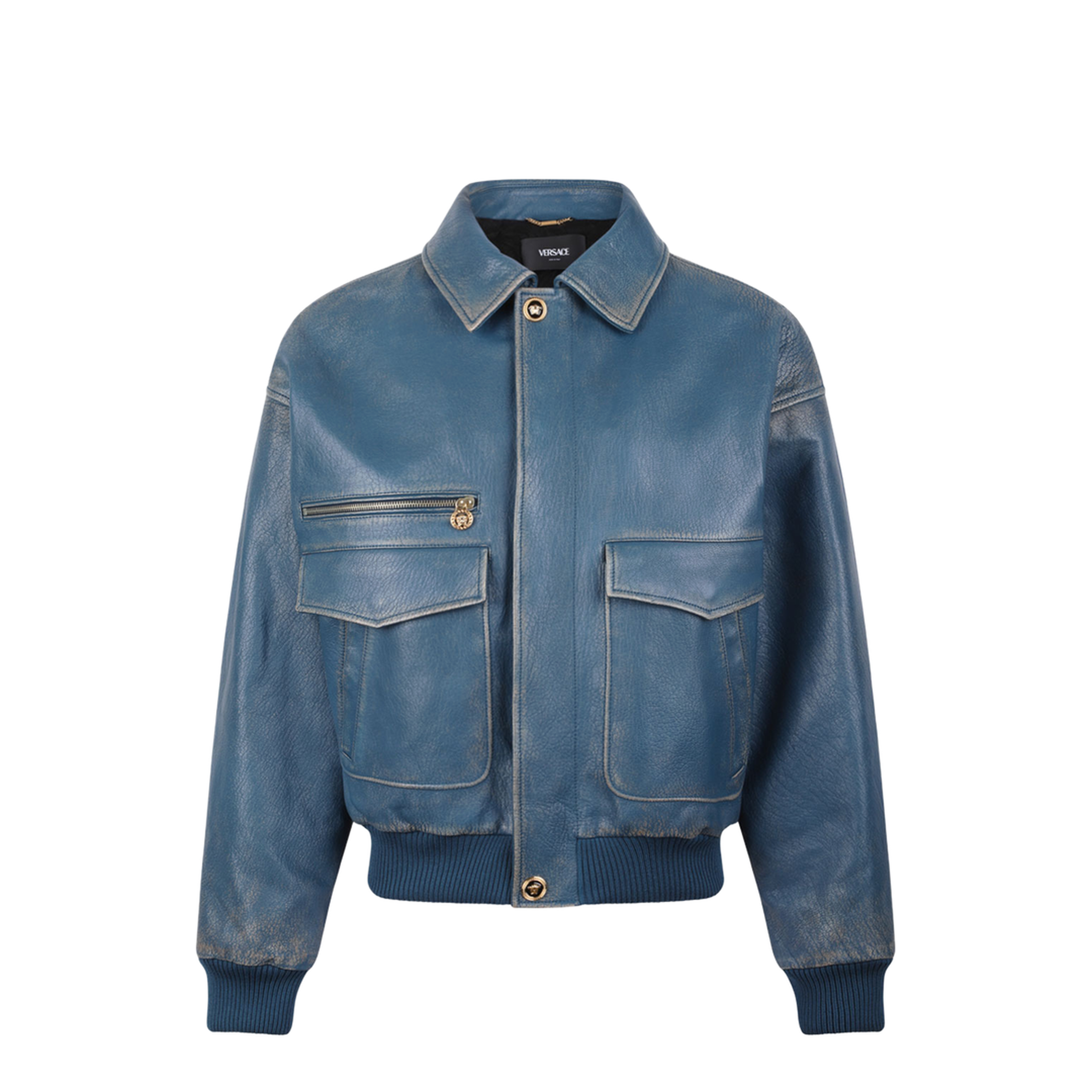 Blouson Leather Distressed Leather