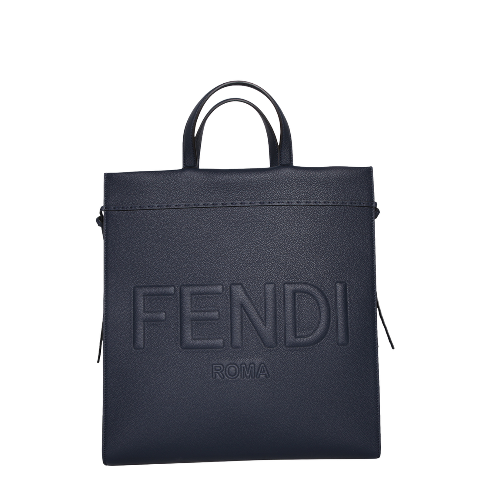 Sunshine Medium Leather Tote Bags - Blue