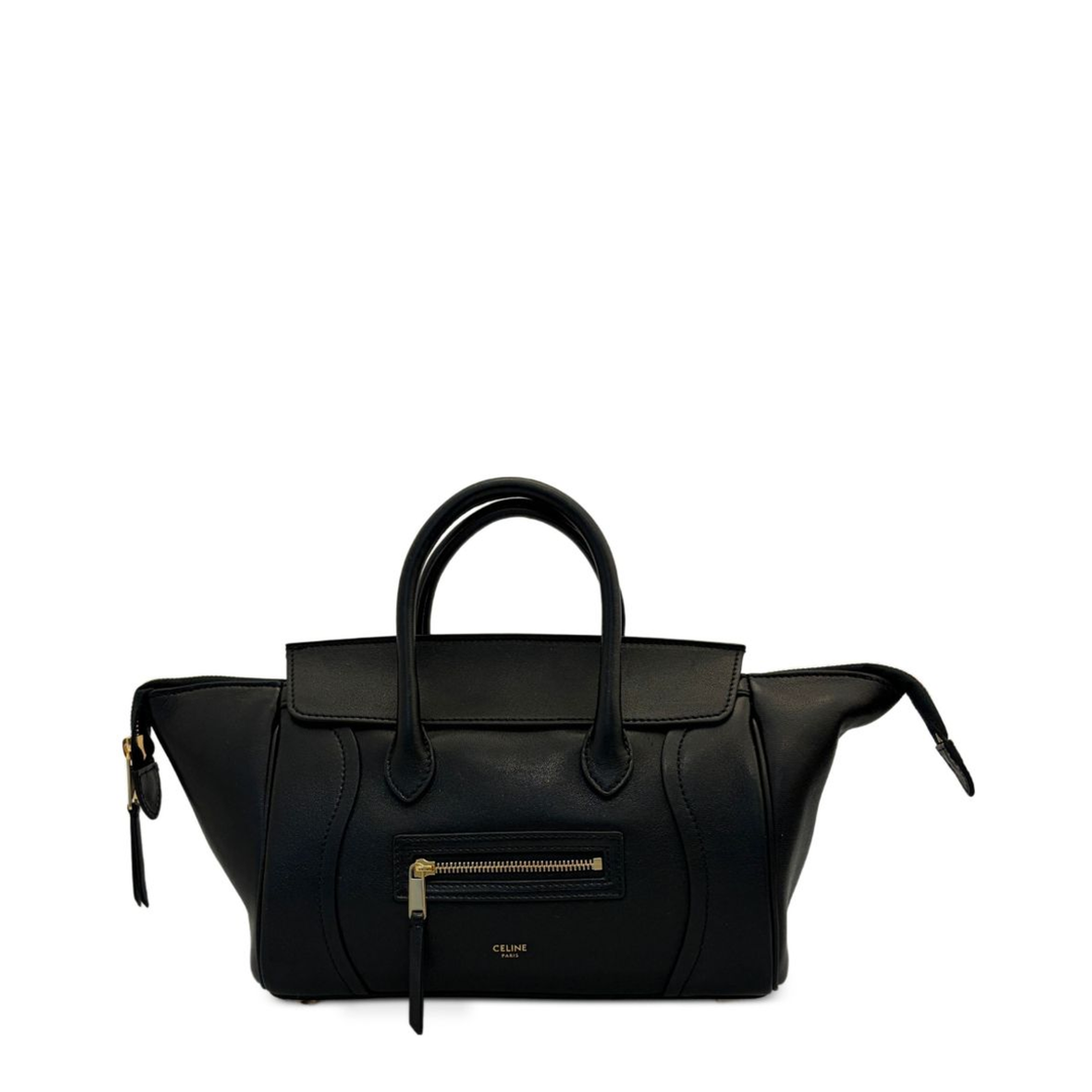 Luggage Little Lambskin Top-Handle Bag - Black