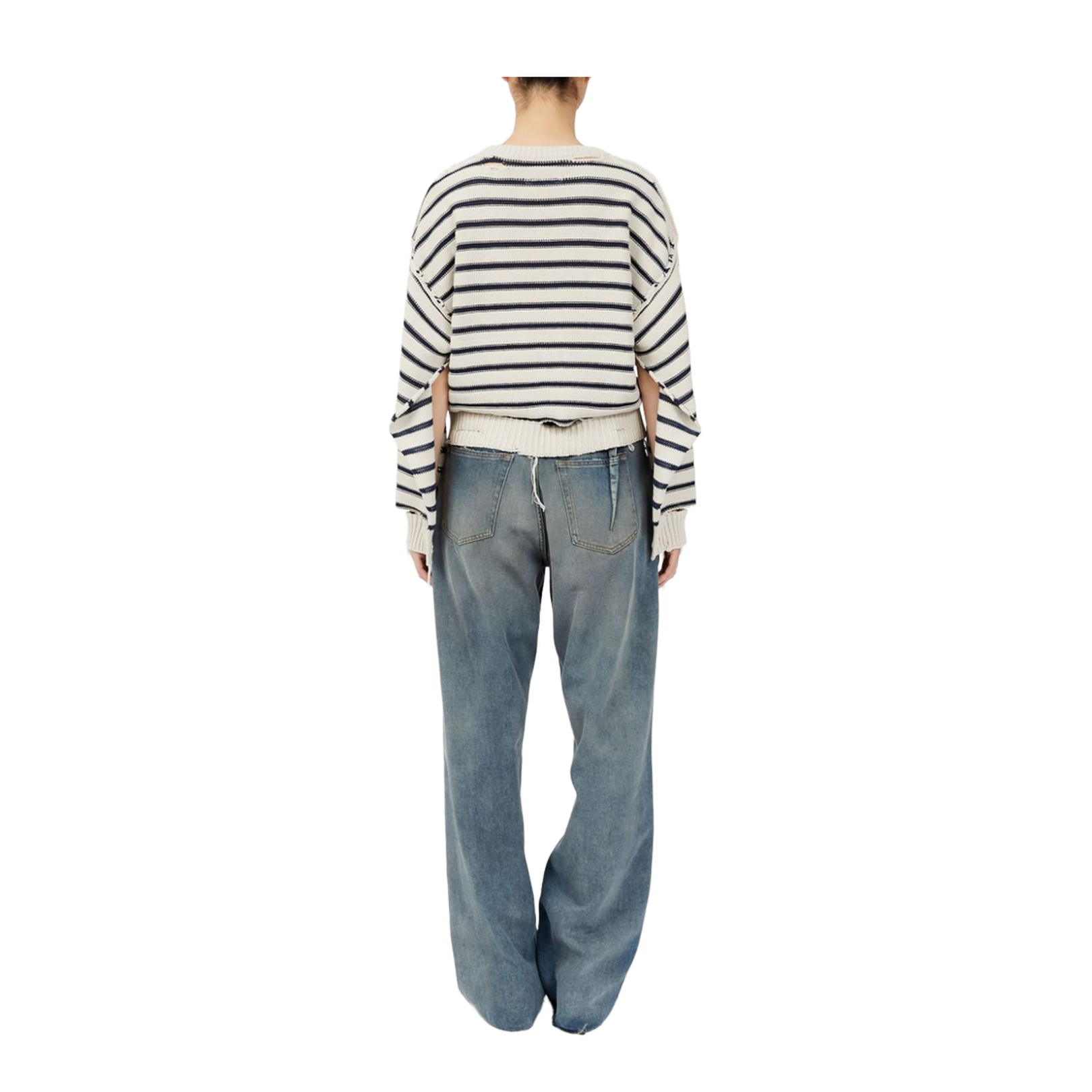Cotton Knitted Striped Jumper