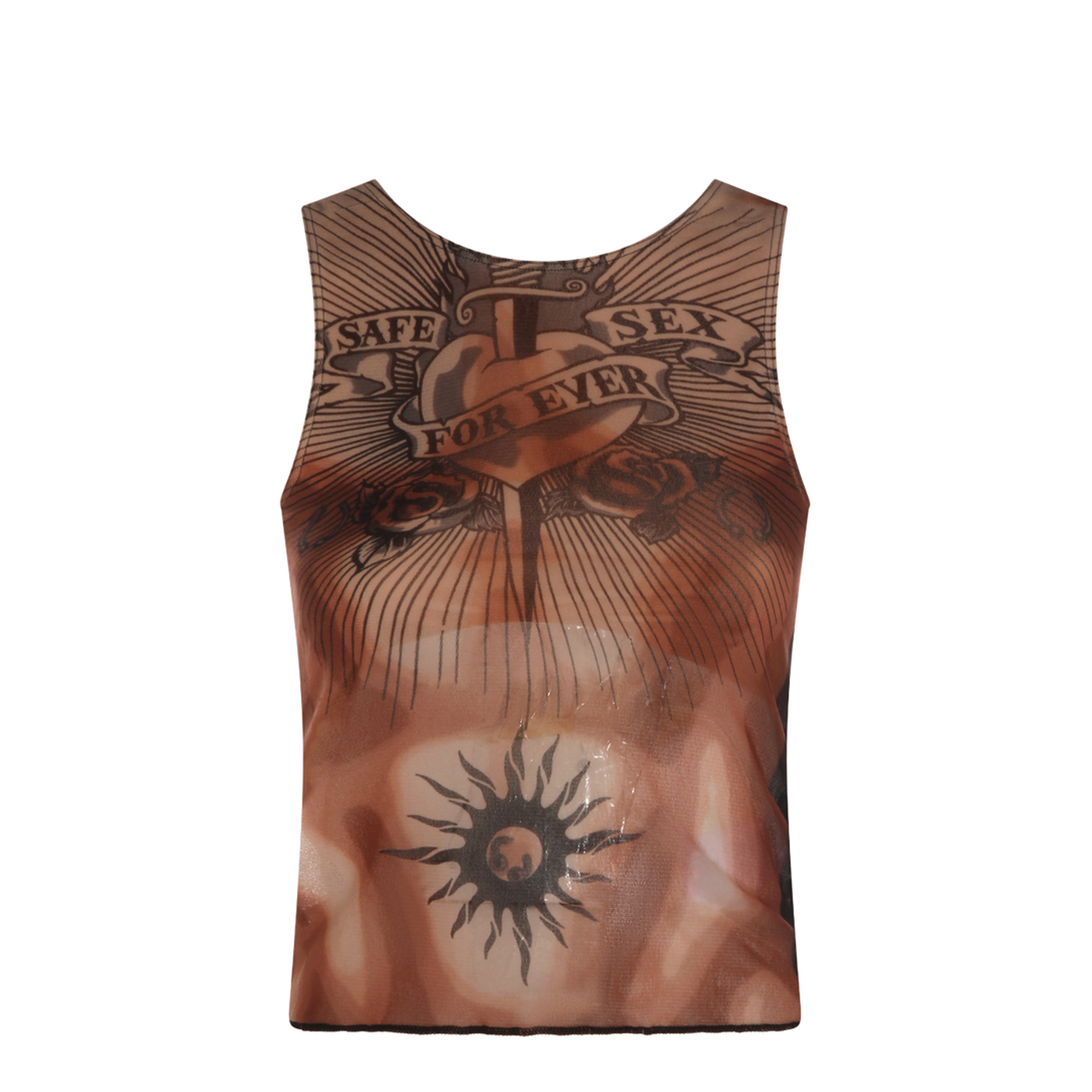 Safe Sex Tattoo Print Top