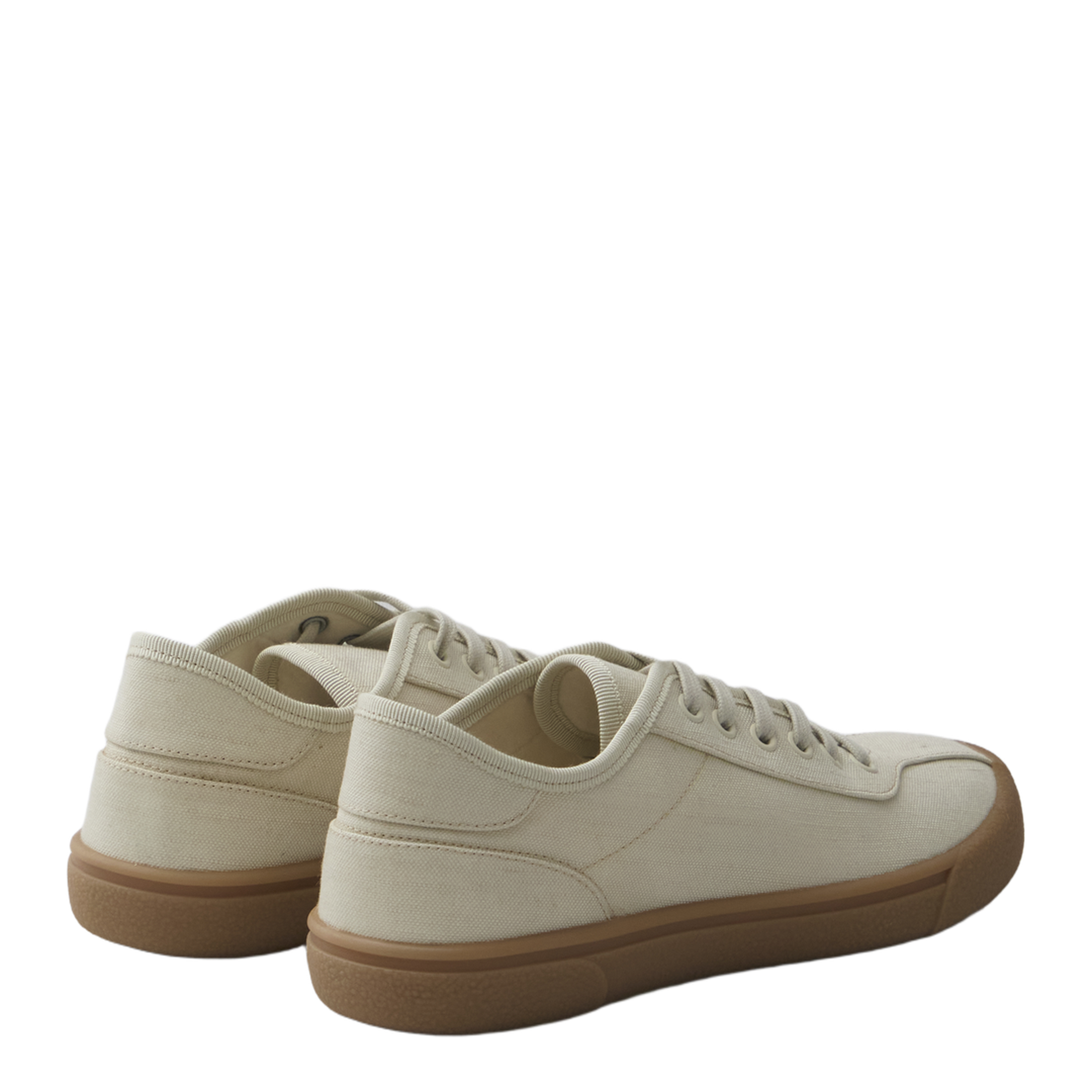 Canvas Sneakers in Viscose and Linen