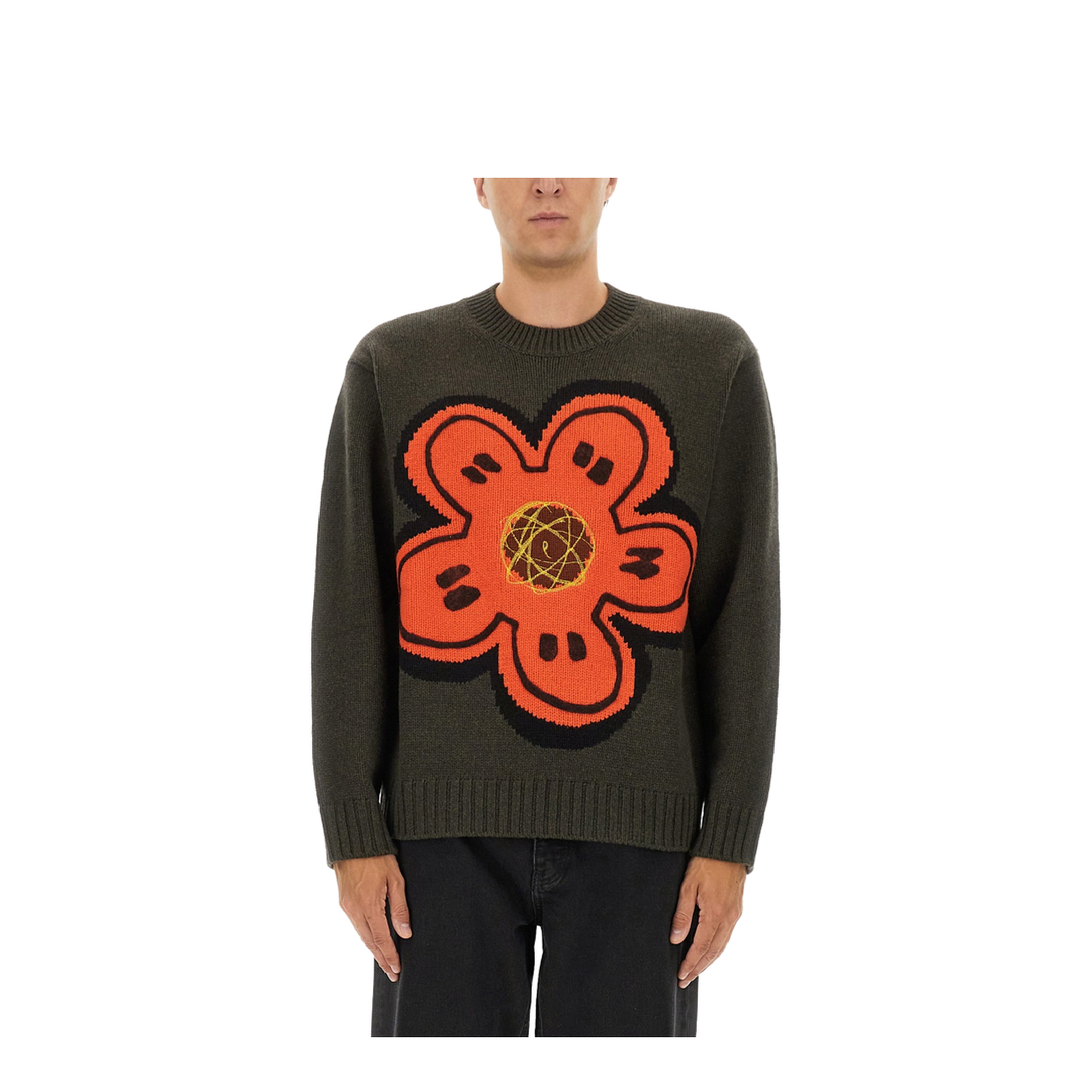 Sweater with Boke Flower