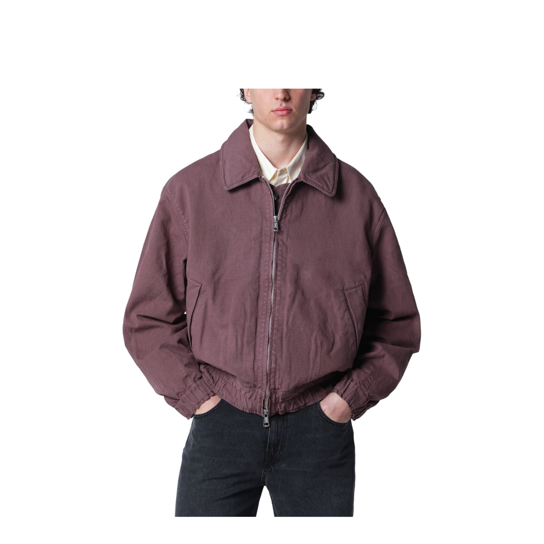 Command Jacket in Pink Cotton and Linen Blend