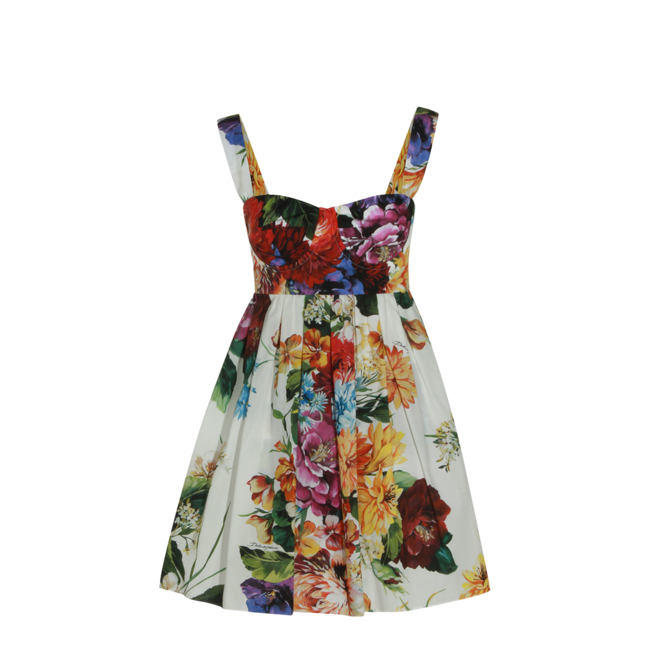 Bouquet Print Poplin Dress
