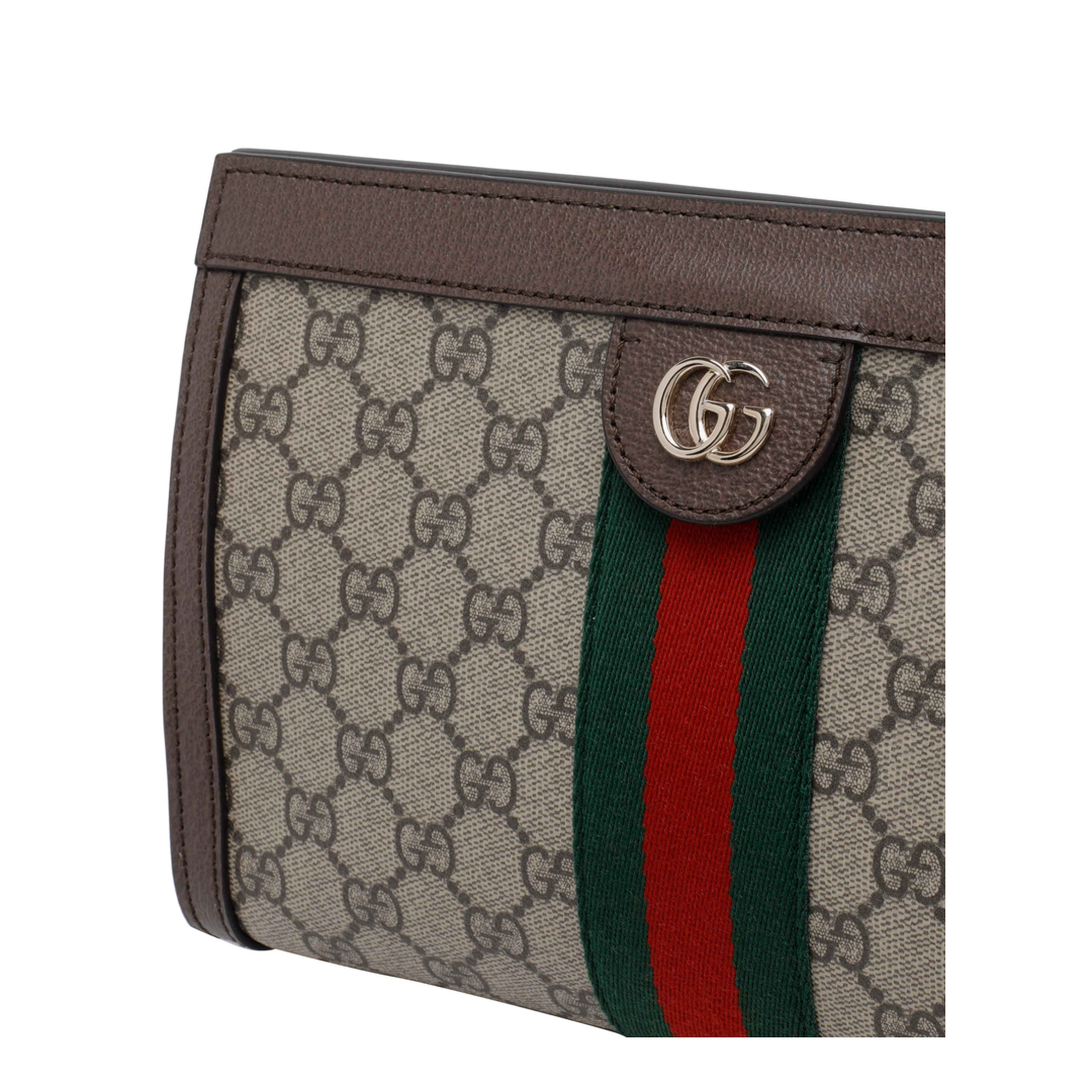 Ophidia Medium Shoulder Bag - Beige/Brown