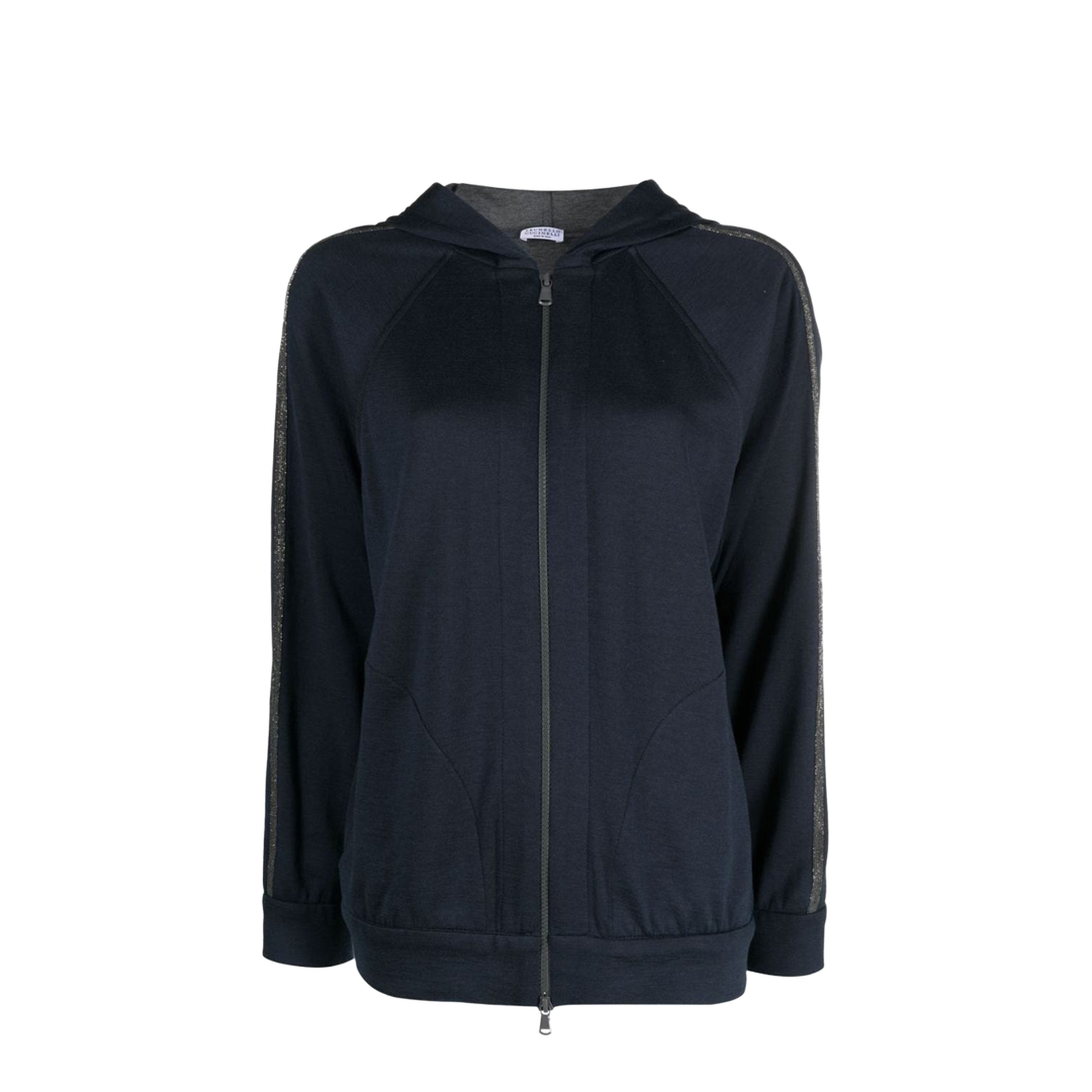 Cotton Blend Zip Hoodie