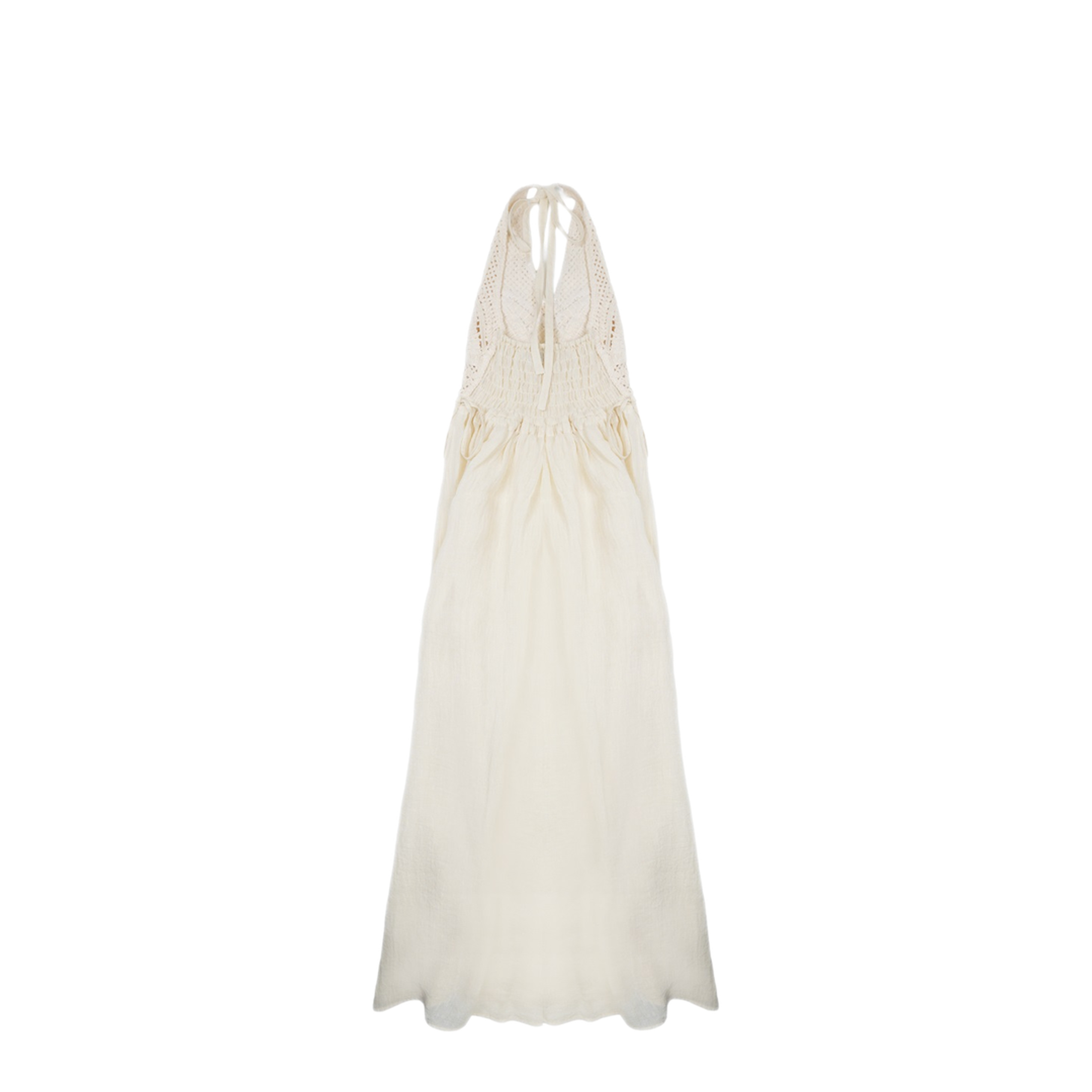 MAYFEYR - 120% LINO - Linen Dress With Crochet Detail - 33BLIW4PLK000G486701134