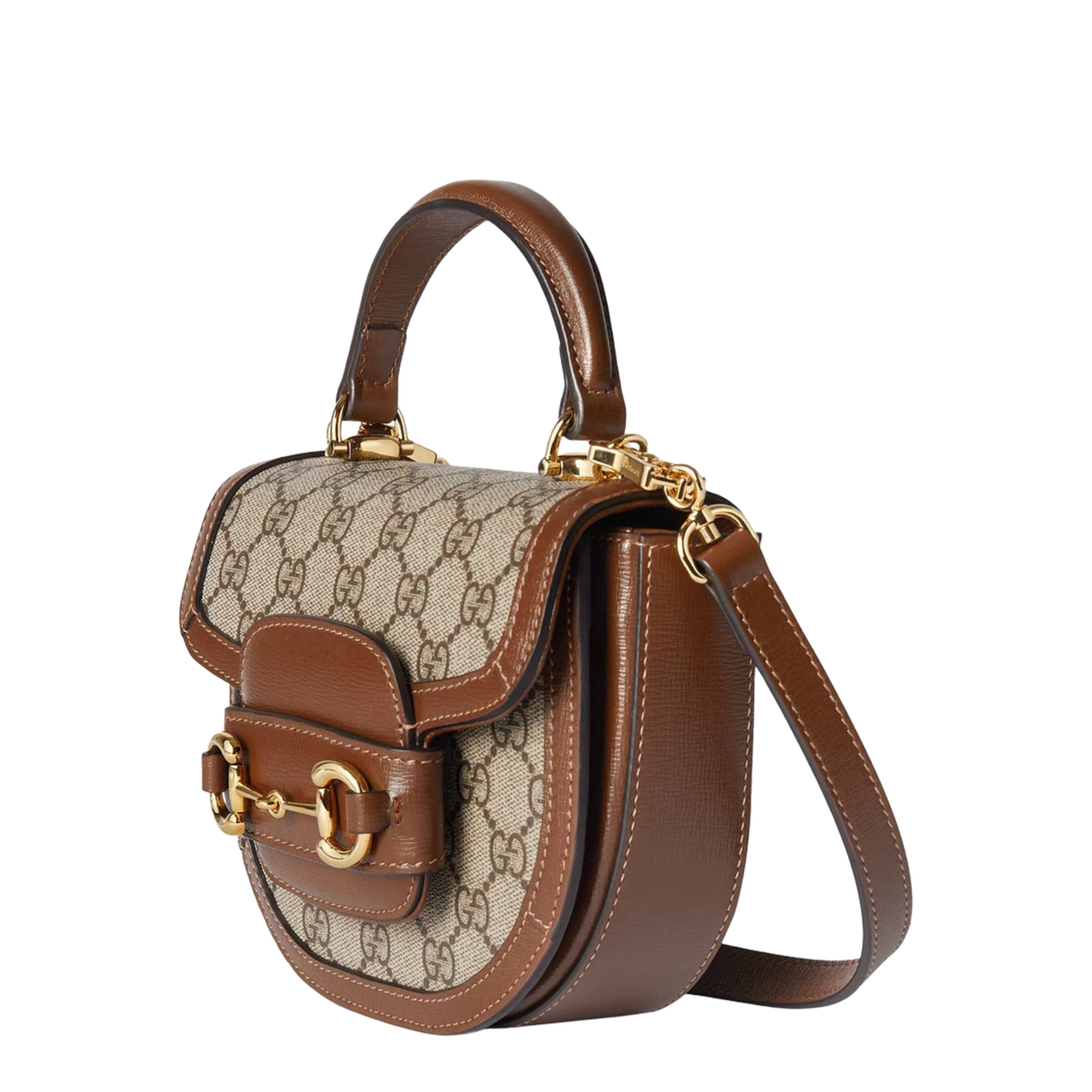 Horsebit 1955 Small Leather Shoulder Bag - Brown