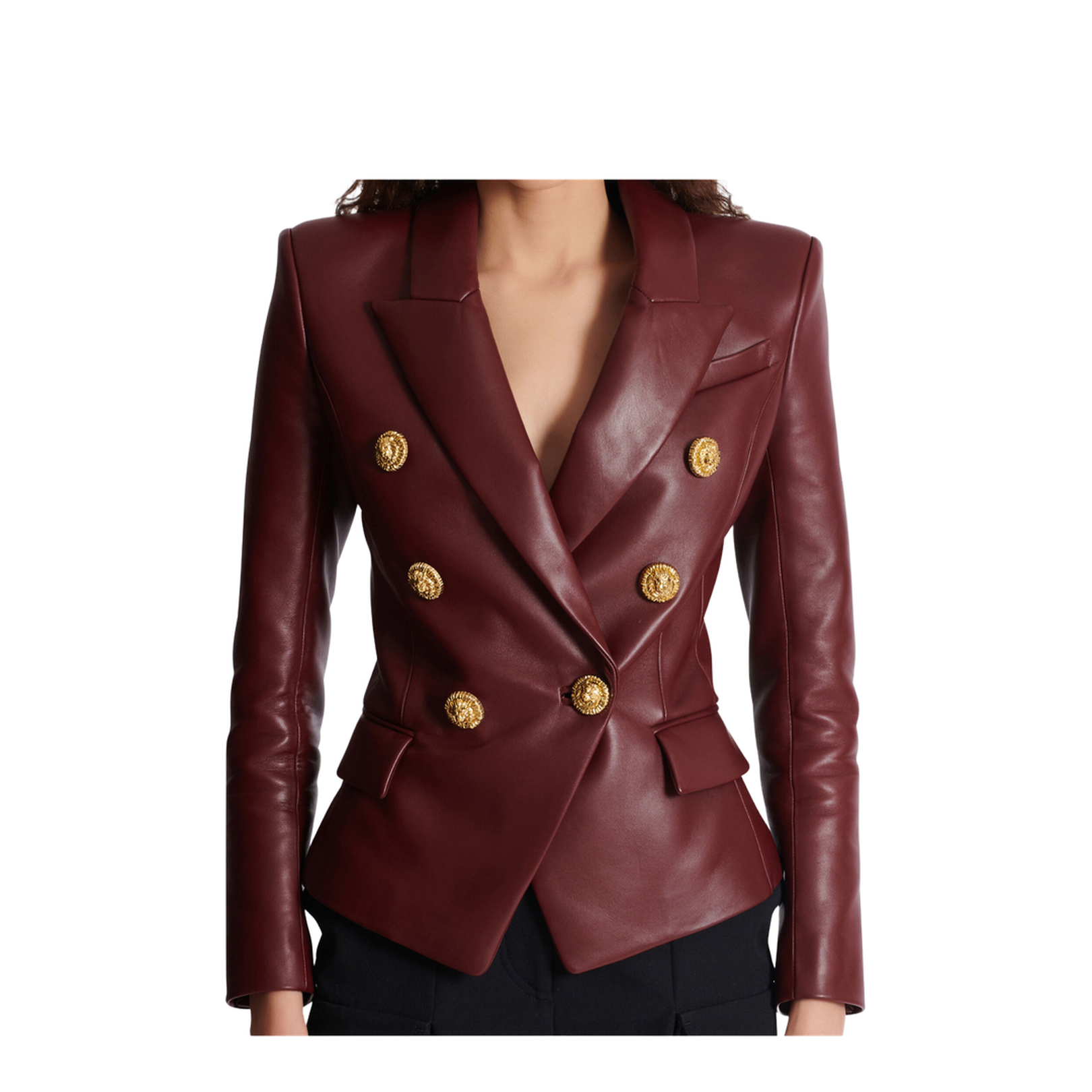 6-button lambskin jacket