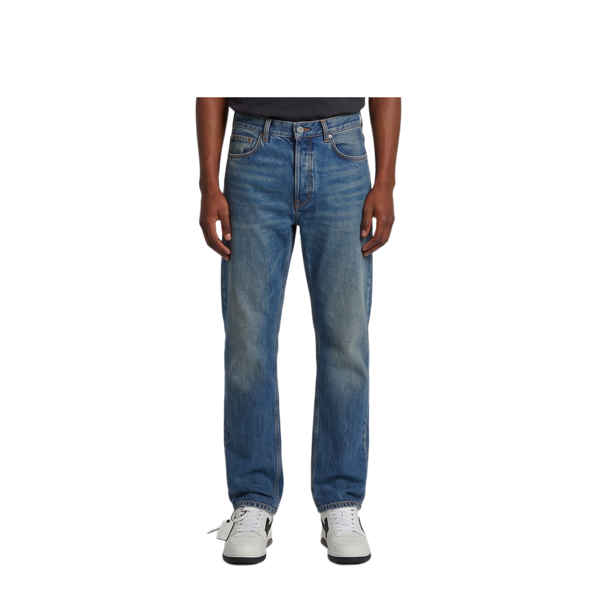 MAYFEYR - Off-White - Slim Relax Half Harrow Jeans - OMYA18JF26DEN00540461