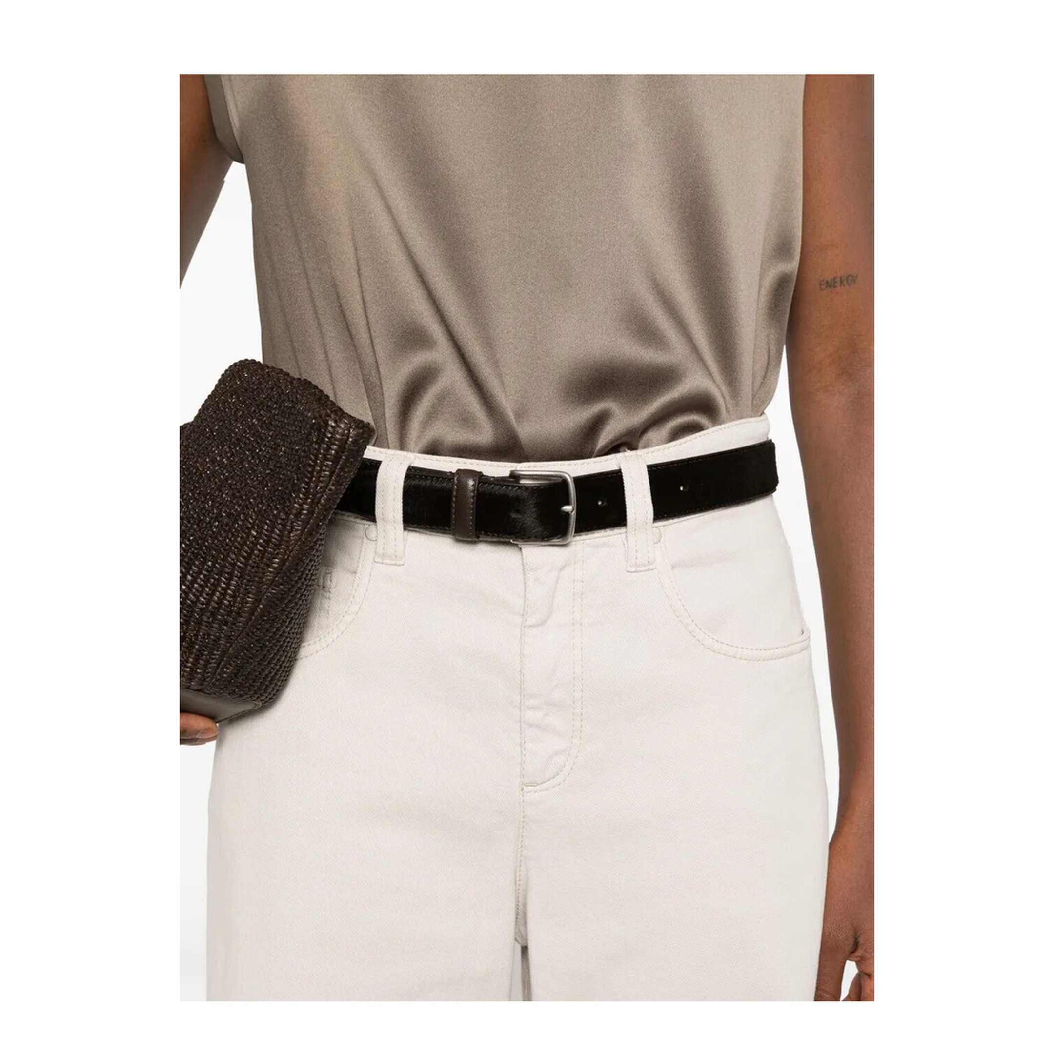 MAYFEYR - Brunello Cucinelli - Stretch Dyed Denim Loose Barrel Jeans With Monili - MH137P4021