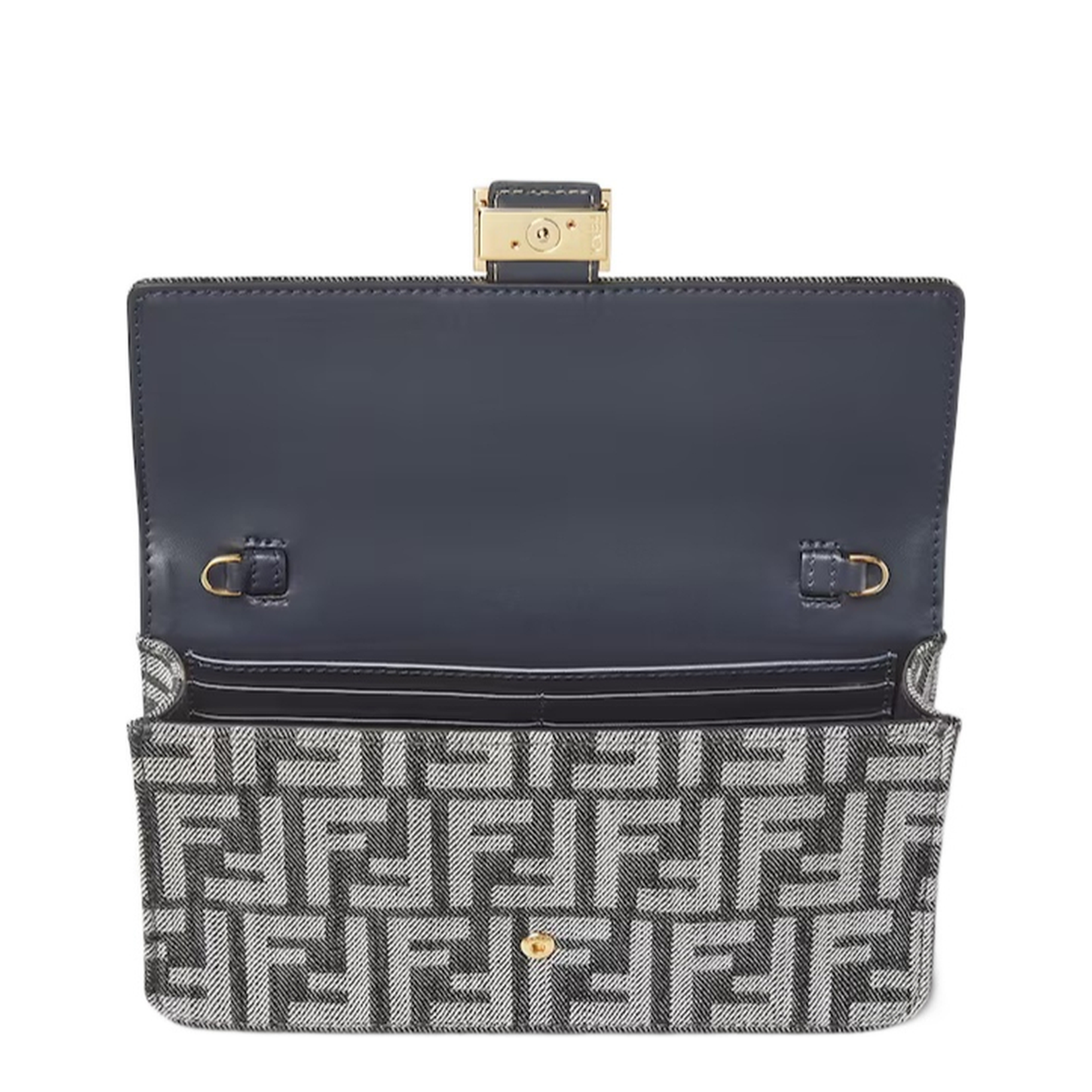 Wallet On Chain Baguette Fabric Blue