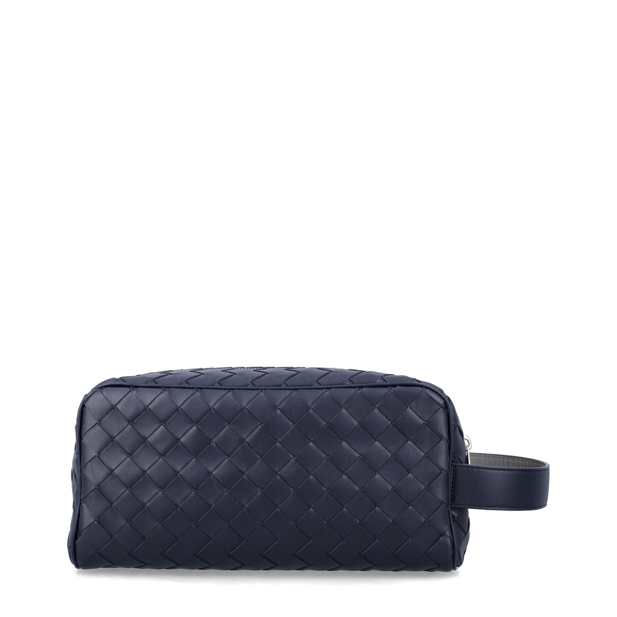 Intrecciato One Size Calfskin Travel Pouch - Midnight/Basalt