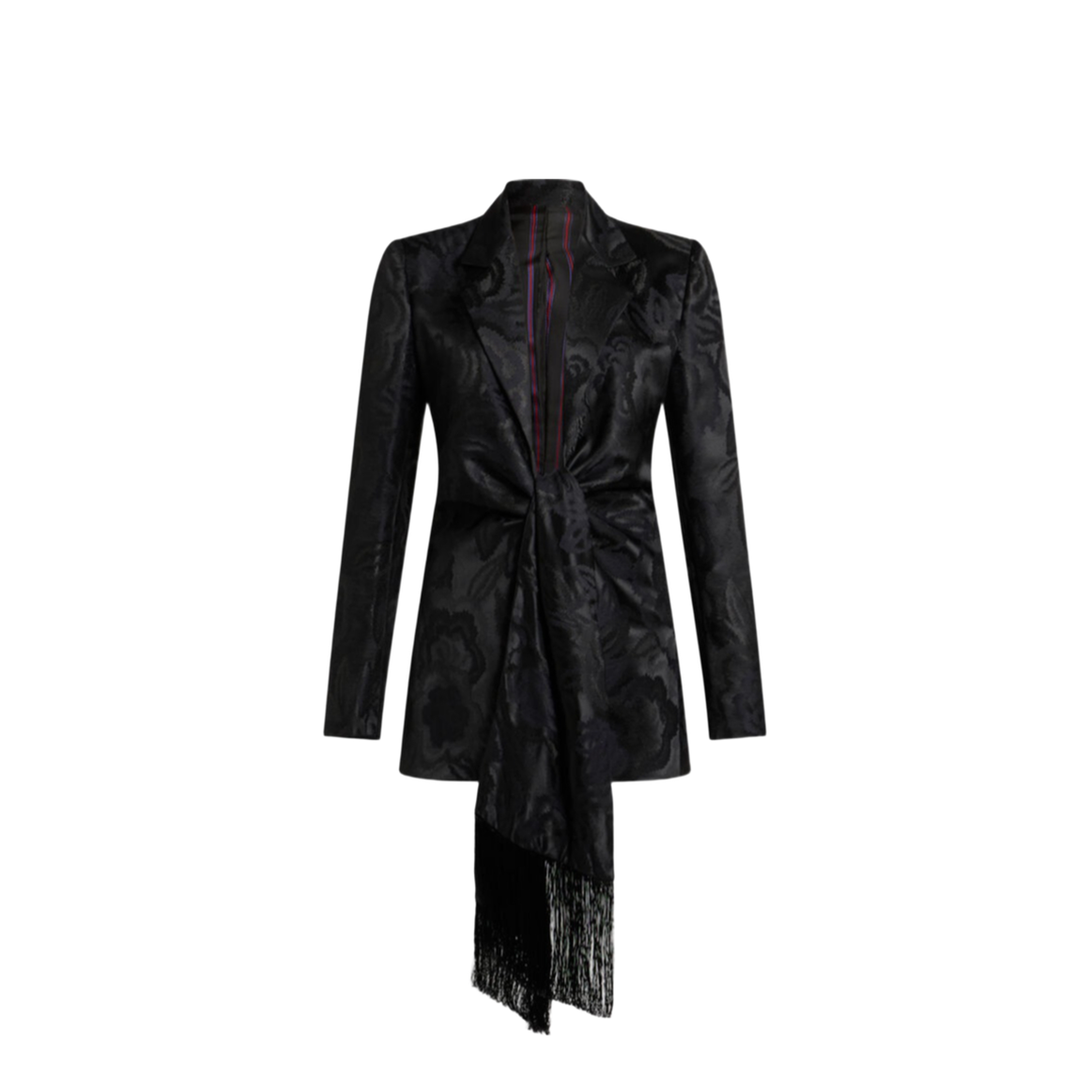Jacquard Knot Fringes Jacket