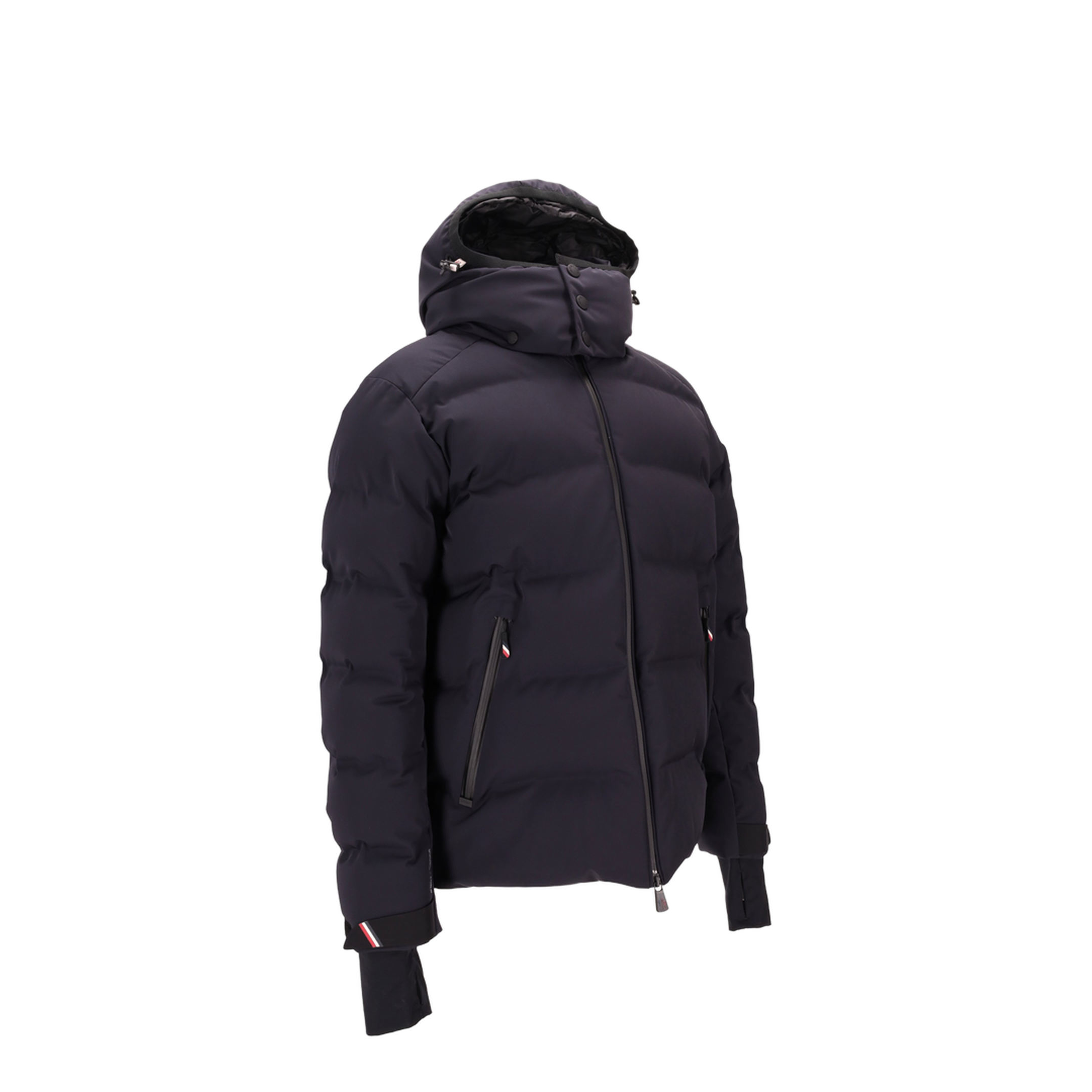 Navy Blue Montgetech Hooded Down Ski Jacket
