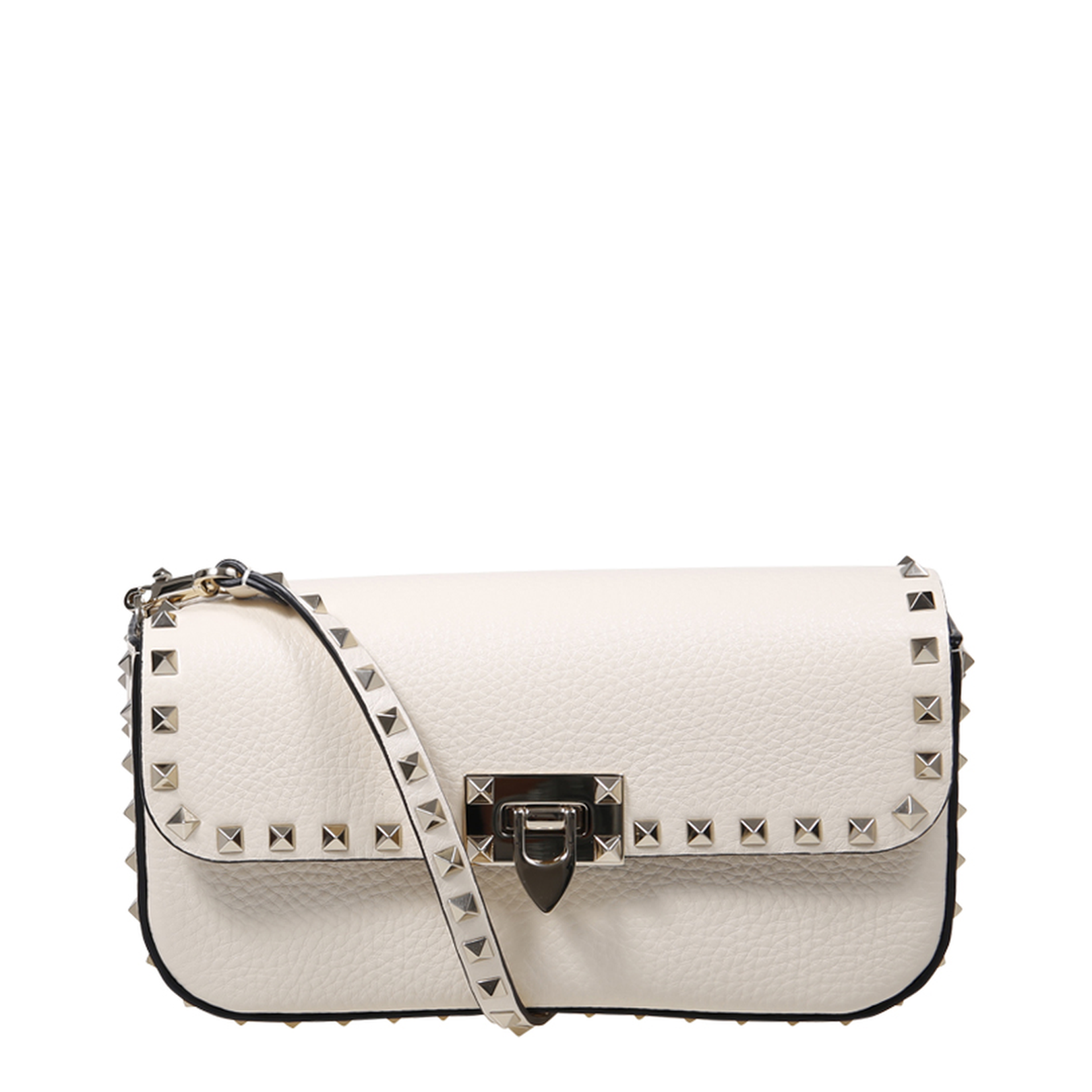Sand Leather Rockstud Shoulder Bag