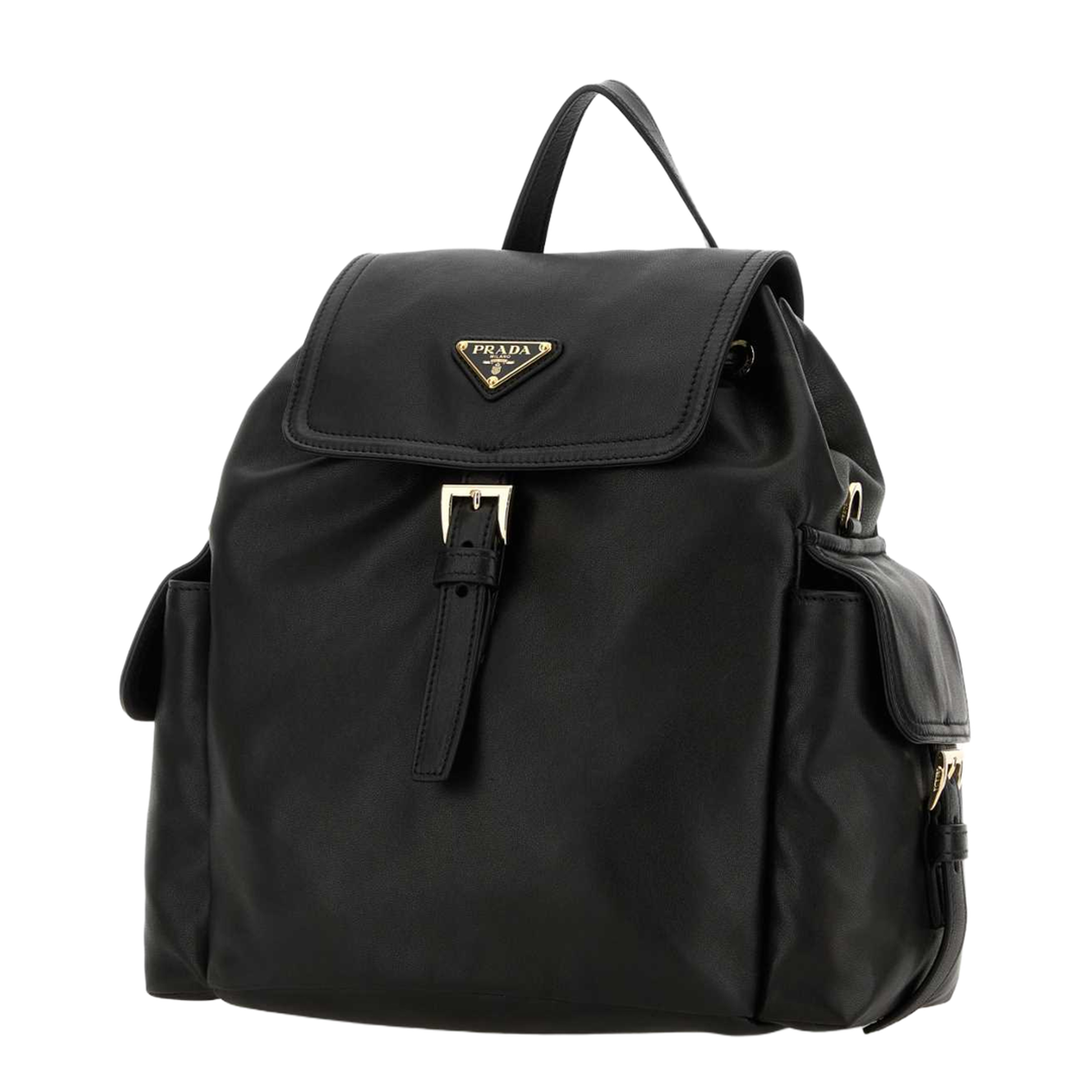 Black Leather Backpack