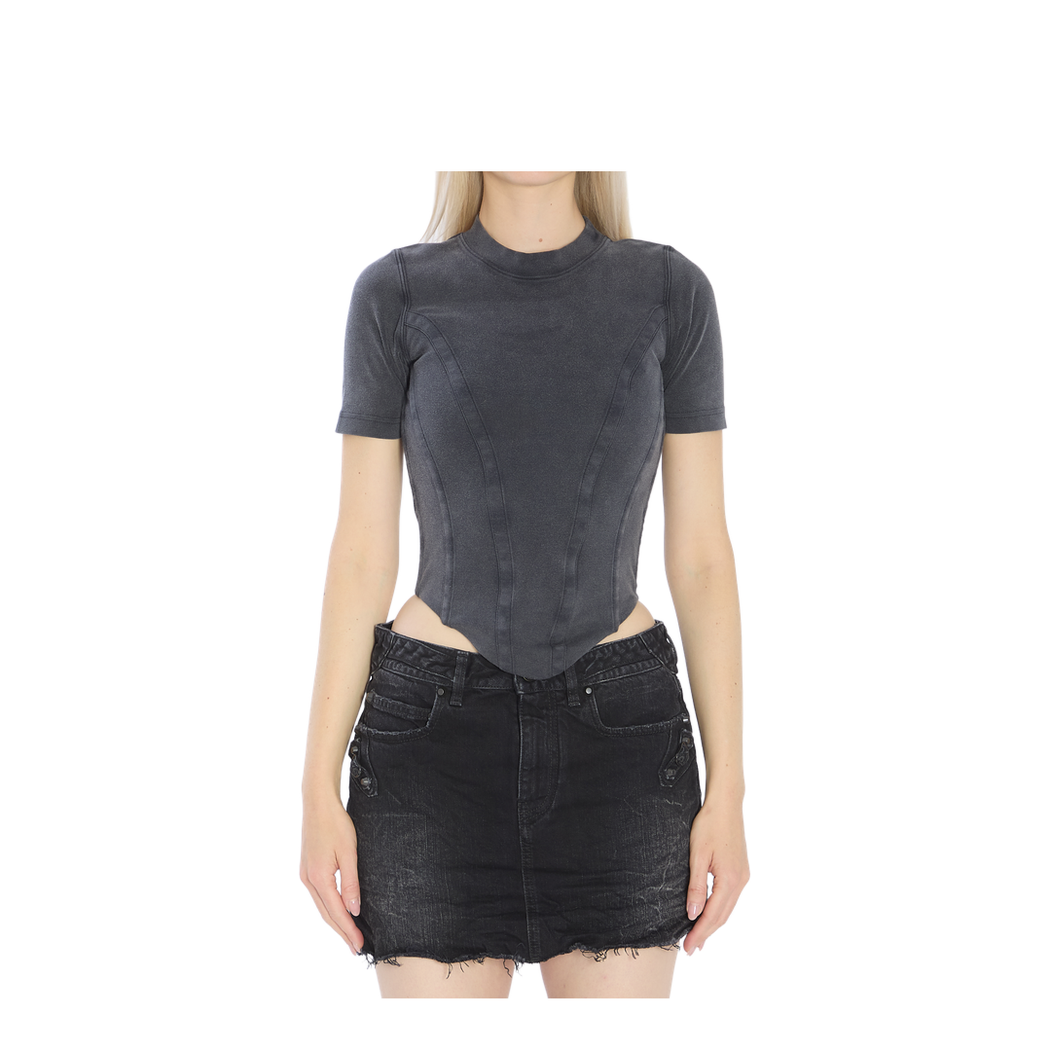 Top with an asymmetric hem