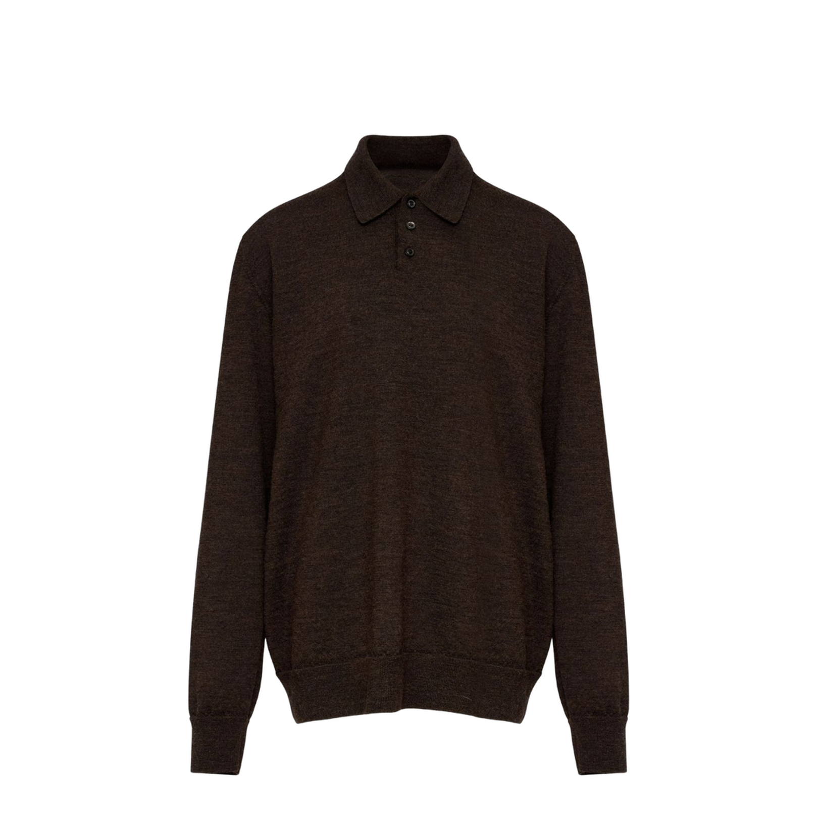 Wool Polo Shirt - Brown