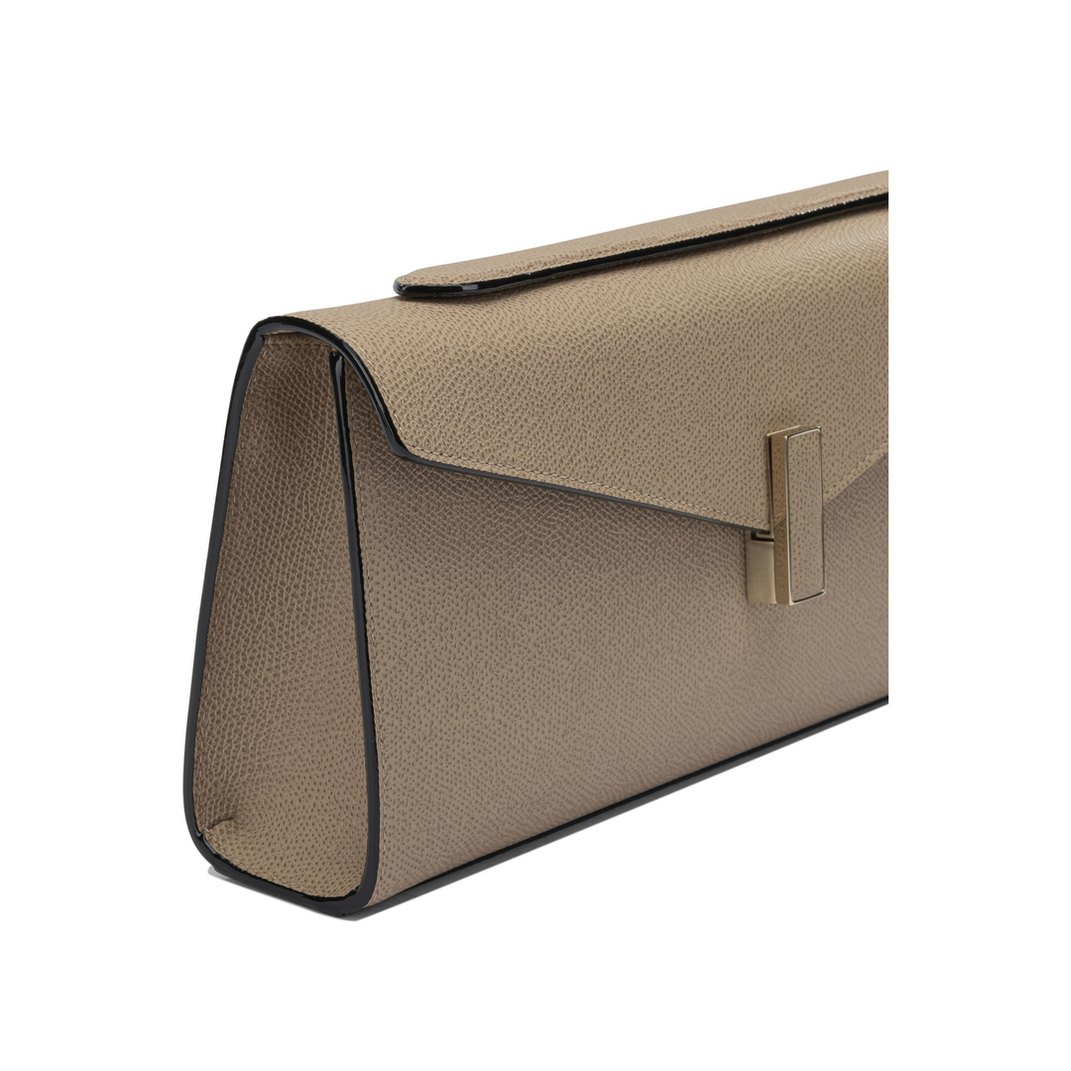 Iside Medium Calf Leather Clutch - Cashmere Beige