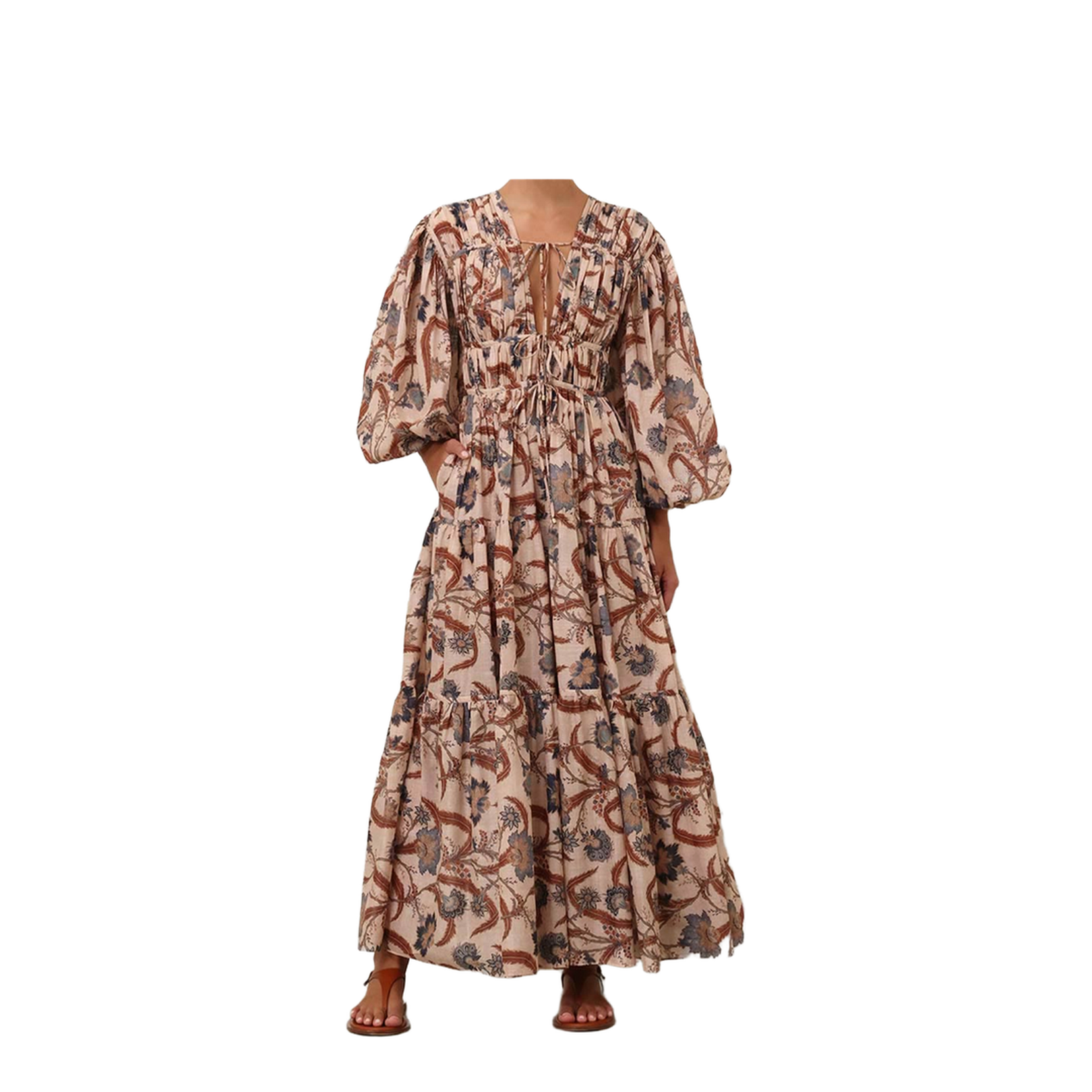 Ascension Tie Billow Maxi Dress