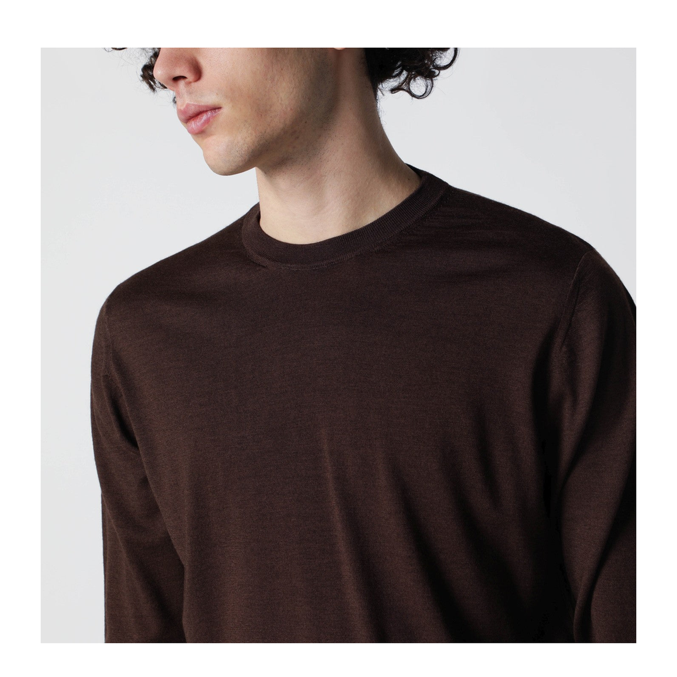 MAYFEYR - Drumohr - Chocolate Brown Wool Shirt - D0D103AWO582