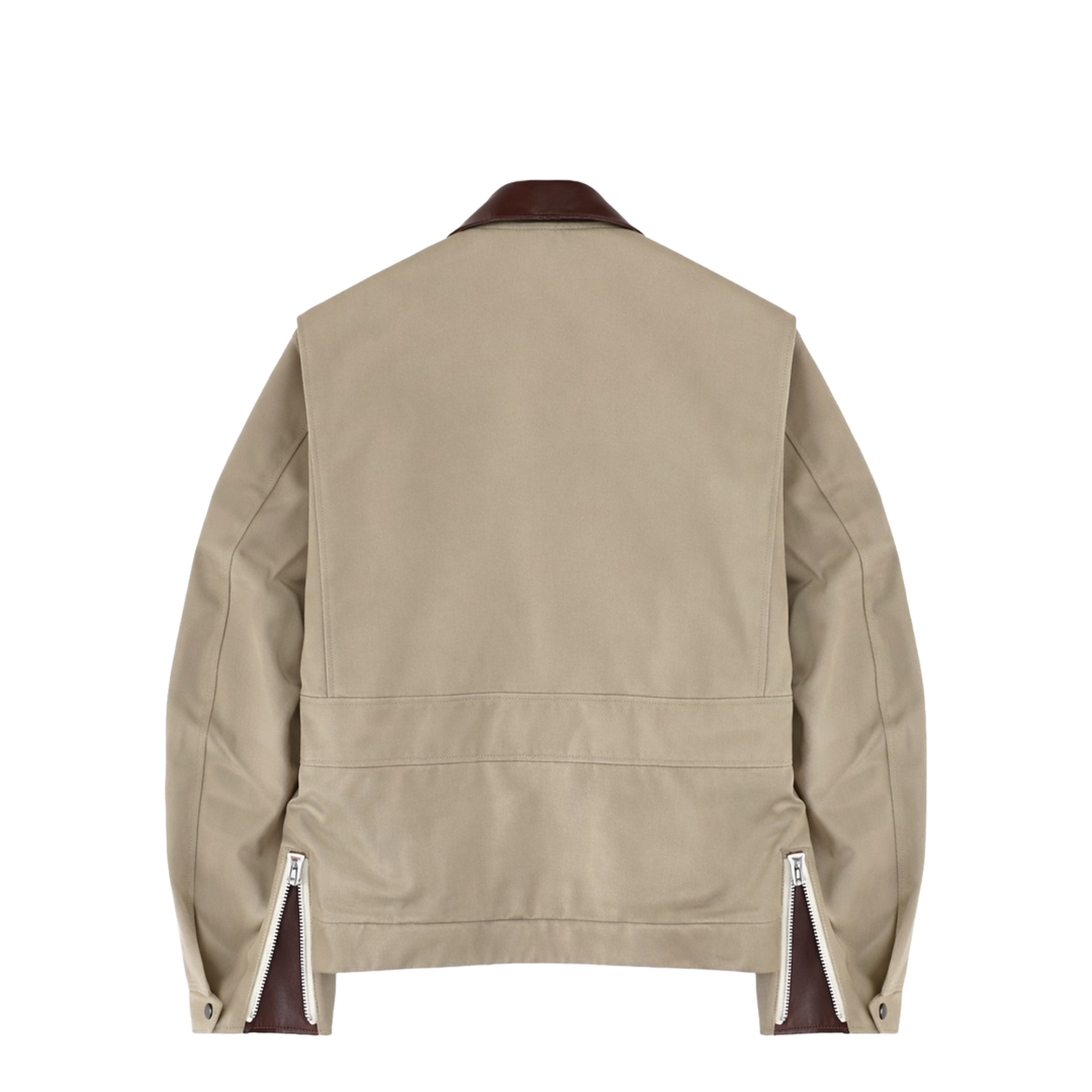 Jacket with Leather Collar