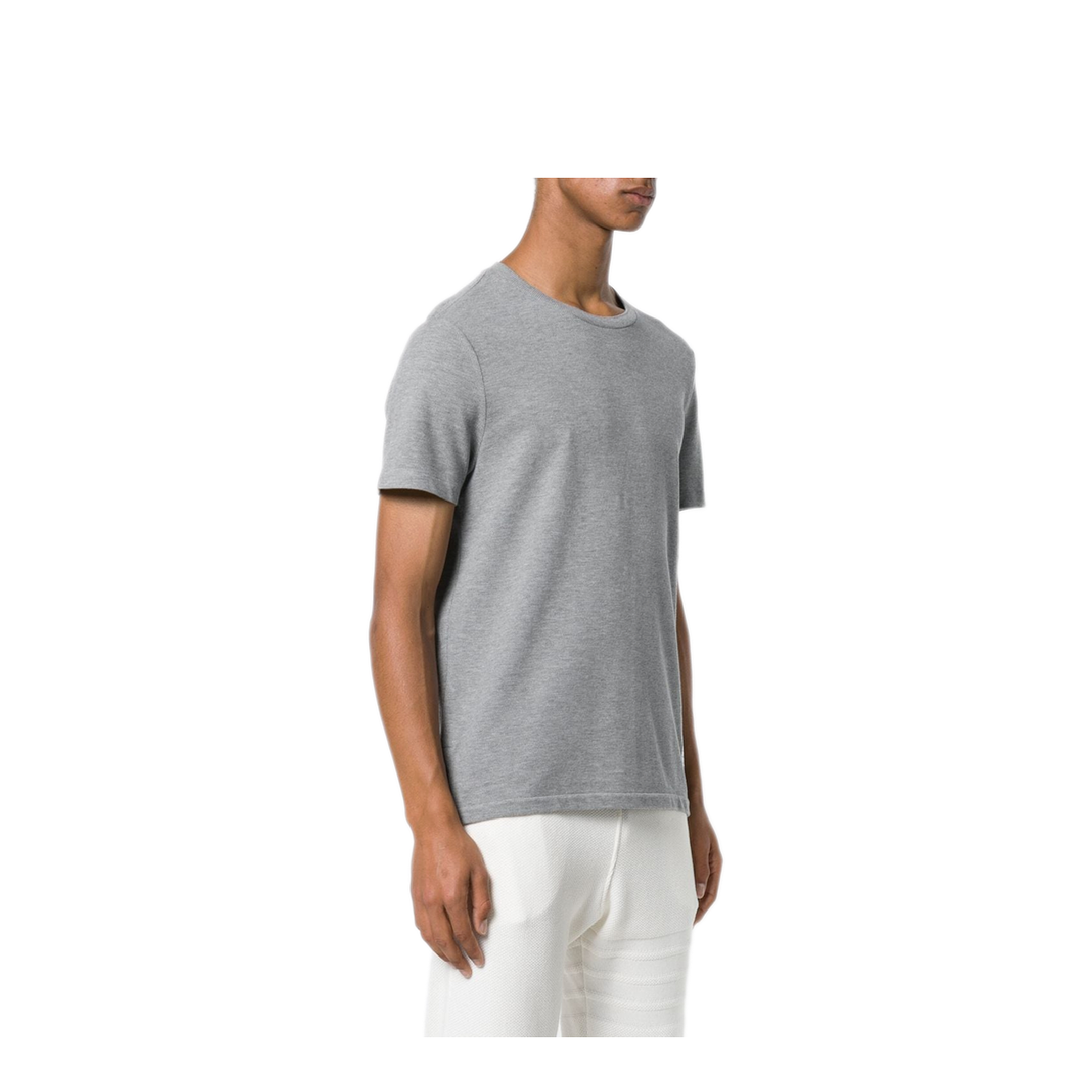 MAYFEYR - Thom Browne - Relaxed Fit Ss Tee With Center-Back Rwb Stripe In Classic Pique - MJS056A00050055