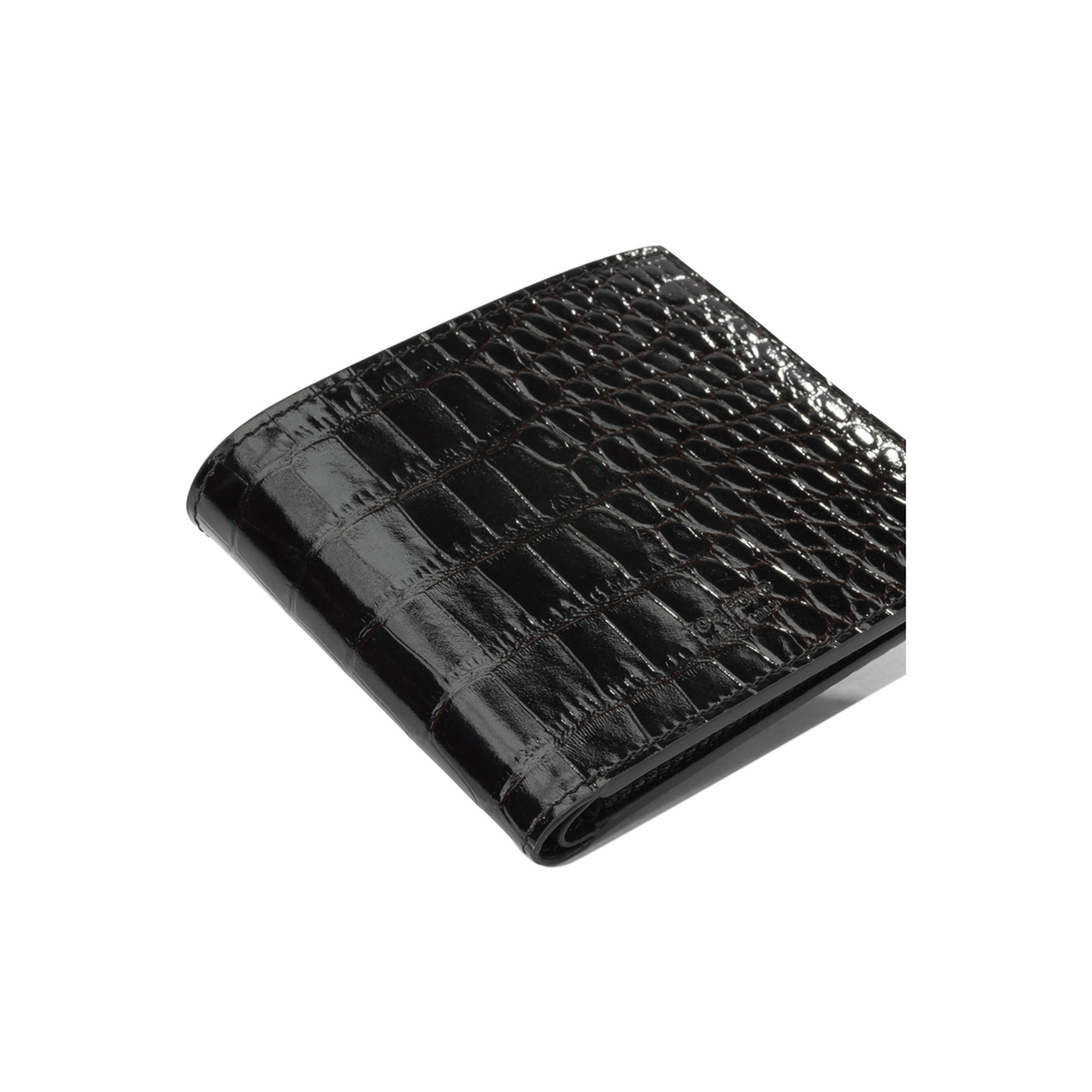 Crocodile-Effect Bi-Fold Wallet