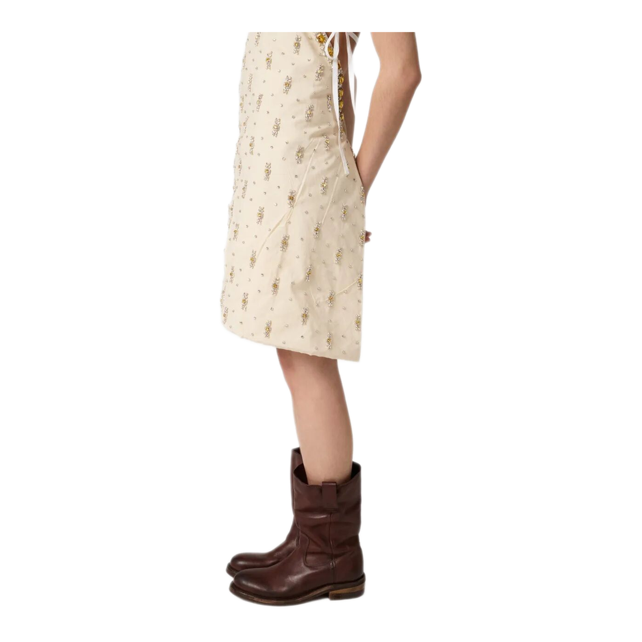 MAYFEYR - MIUMIU - Foule Aged Look Leather Booties - 5U680EFA0455ODF0201