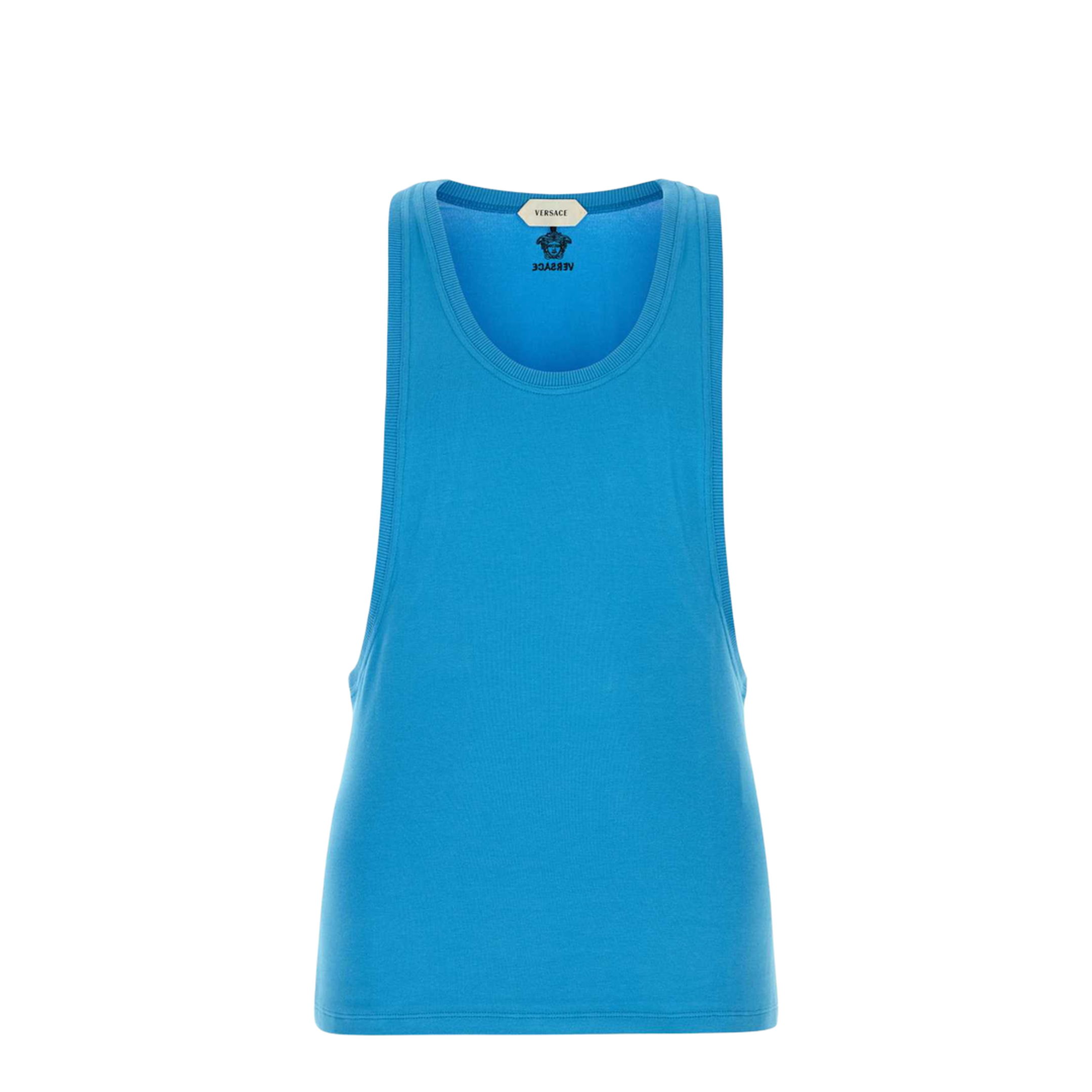 Cotton-Jersey Tank Top Light Blue