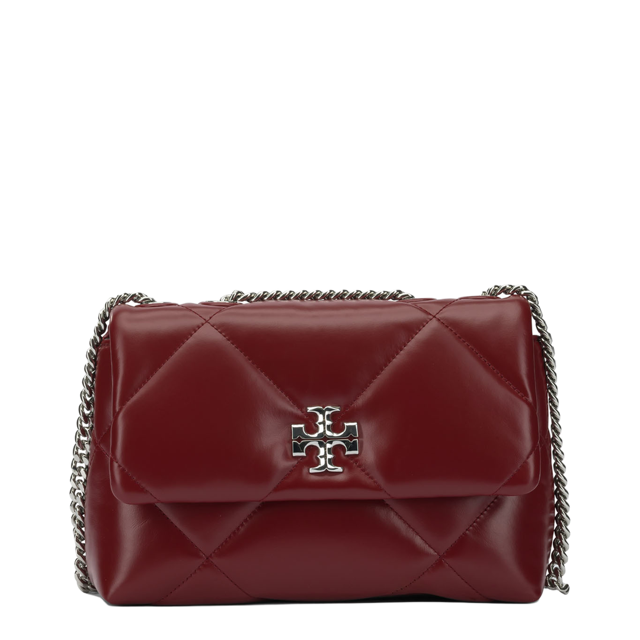 Kira Small Calf Leather Shoulder Bag - Dark Carmine