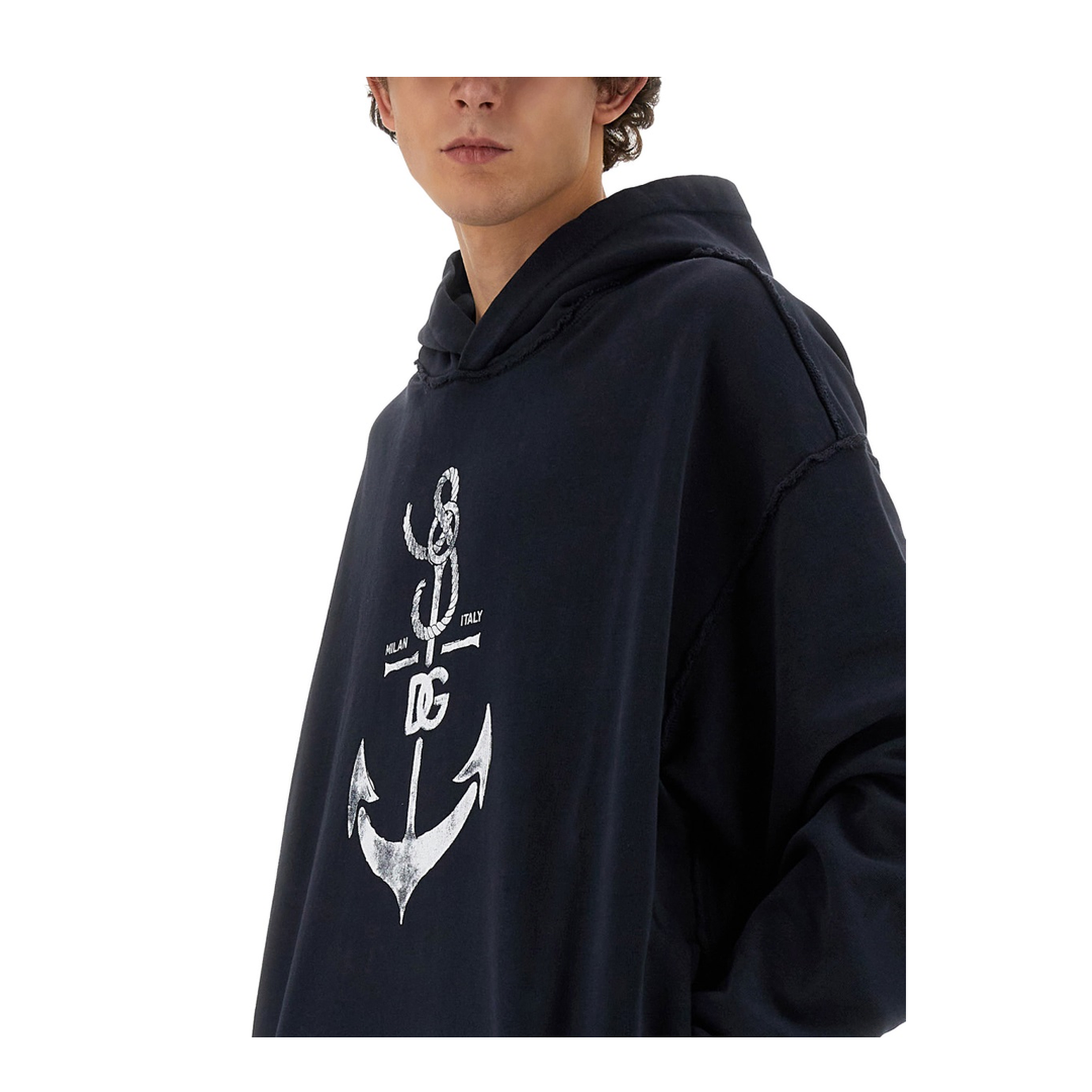Sweatshirt with Navy Print