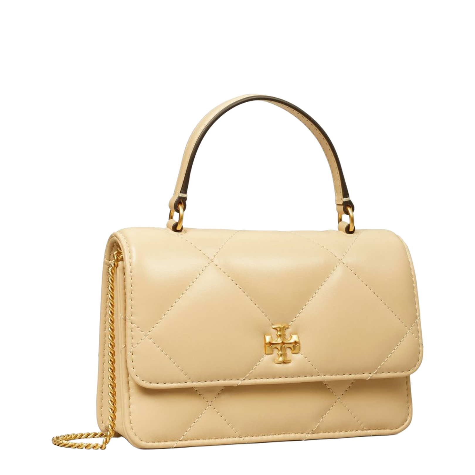 Kira Diamond Quilt Mini Top Handle Chain Wallet