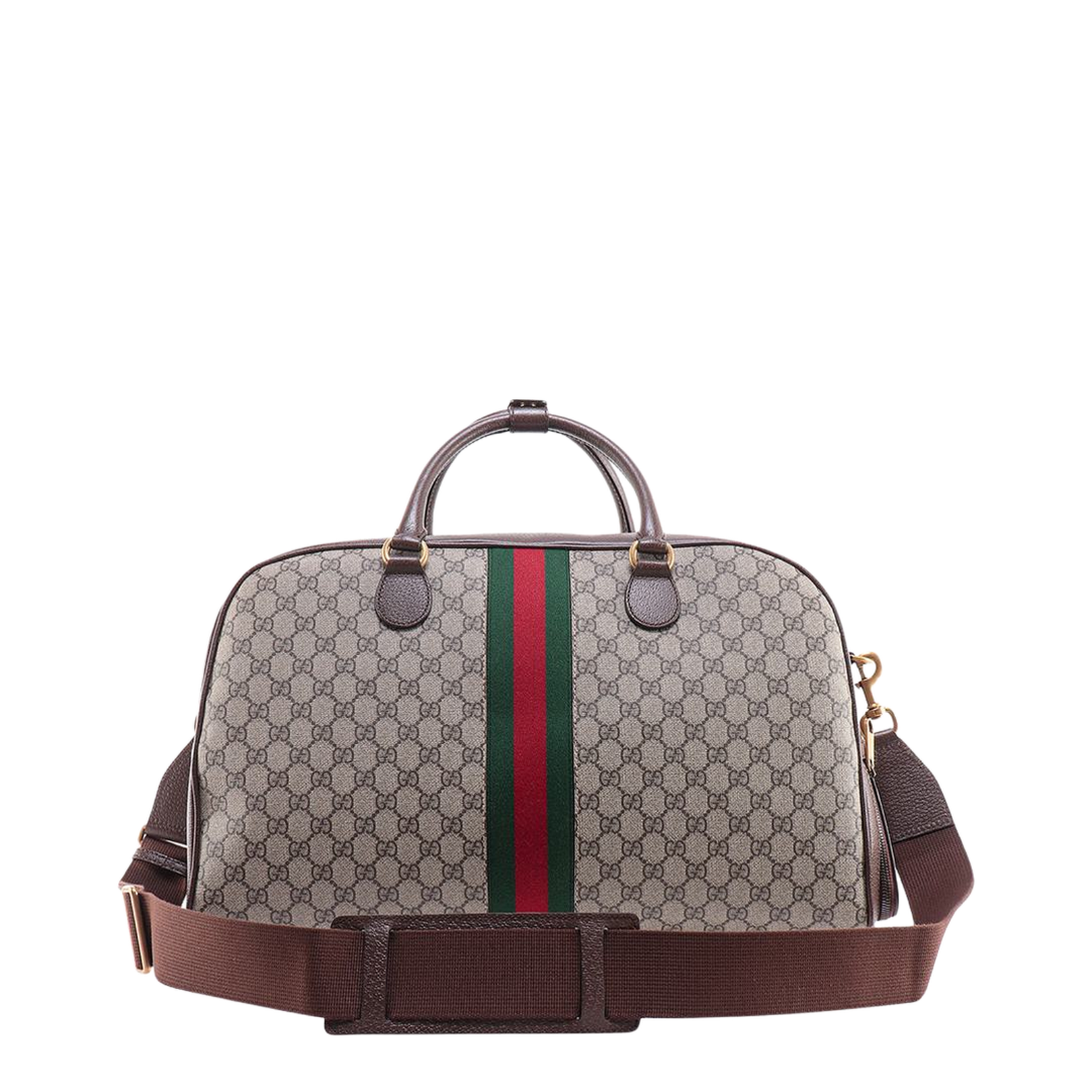 Ophidia Leather Boston Bag - Gray