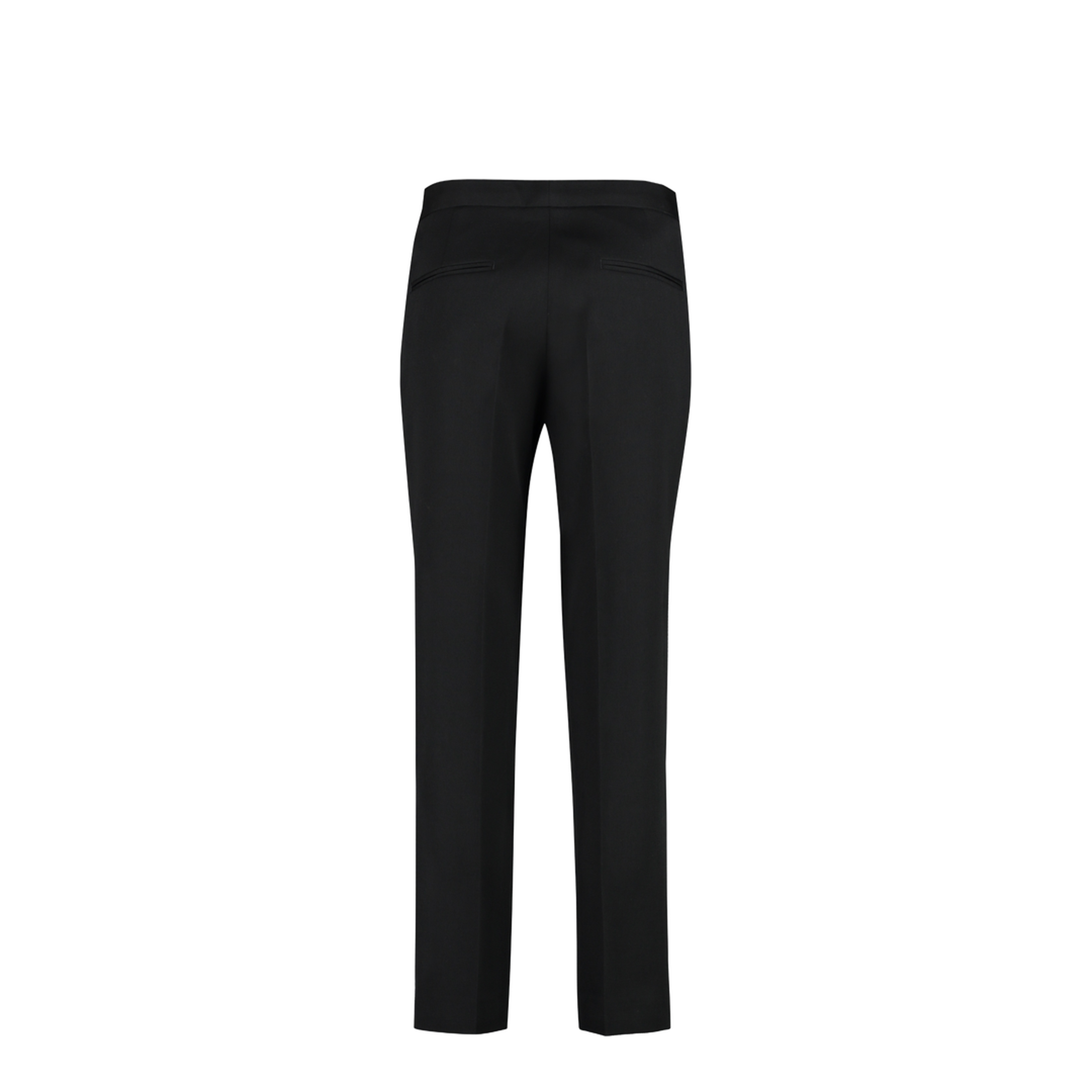 Wool Cropped Trousers Black