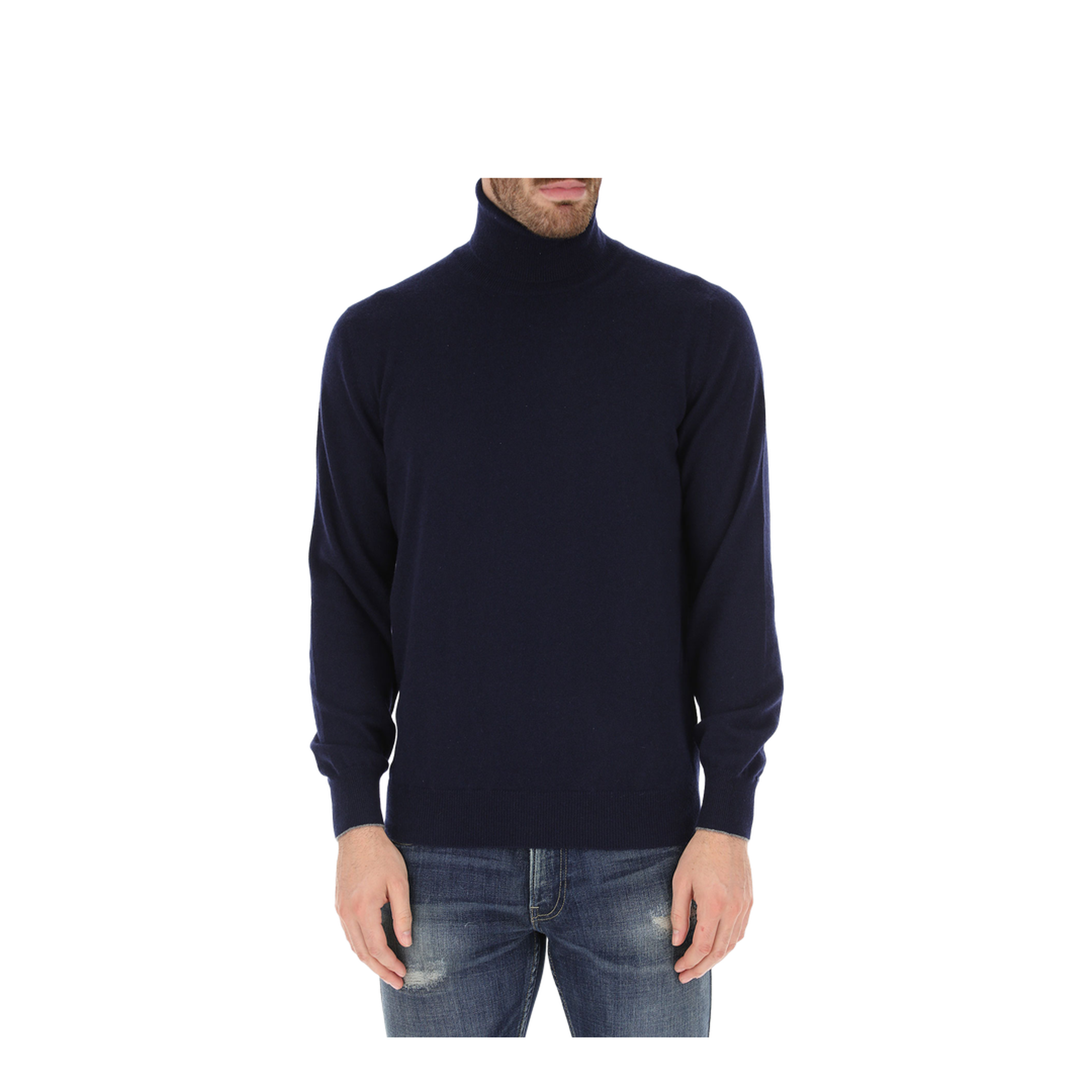 Long-Sleeved Turtleneck Jumper - Blue