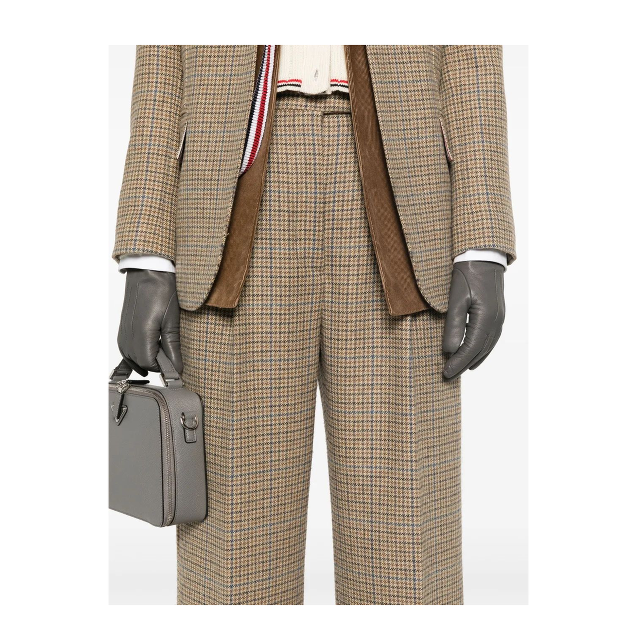 MAYFEYR - Thom Browne - High Waisted Double Pleat Trouser In Gunclub Check Cheviot Tweed - FTC499AF0961210