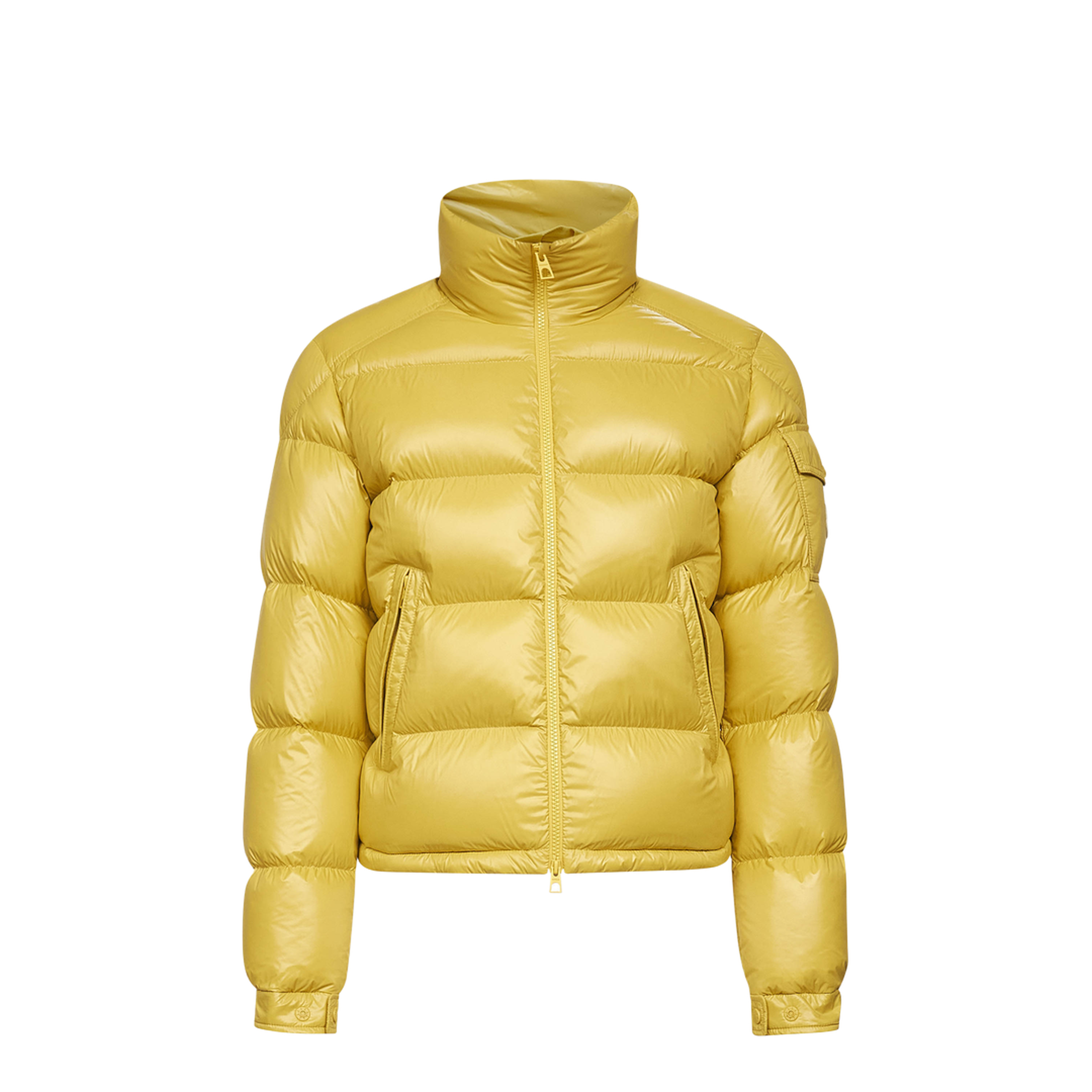 Yellow Levitha Hooded Short Down Jacket