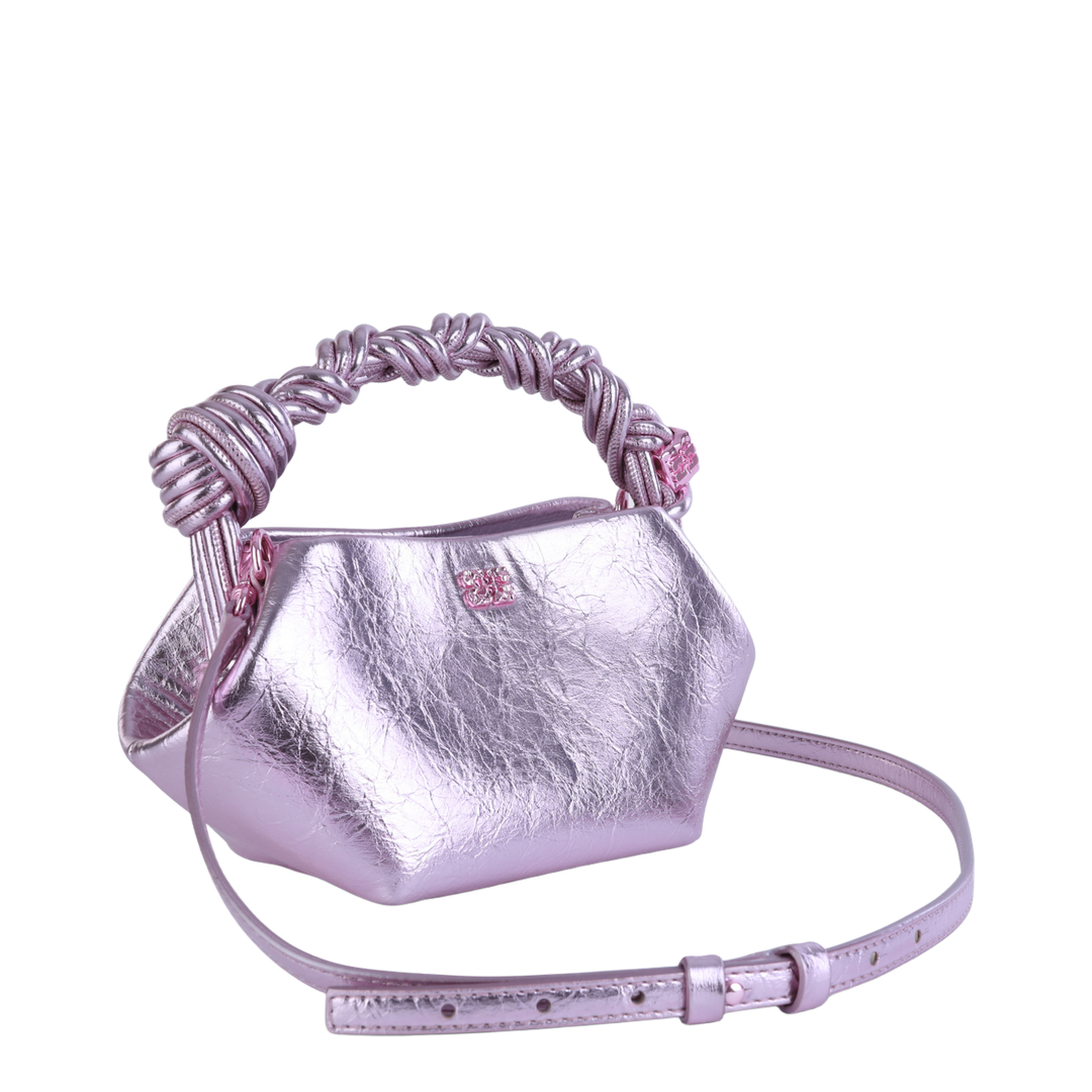 Bou Mini Bag Crushed Mini Bag - Silver Pink