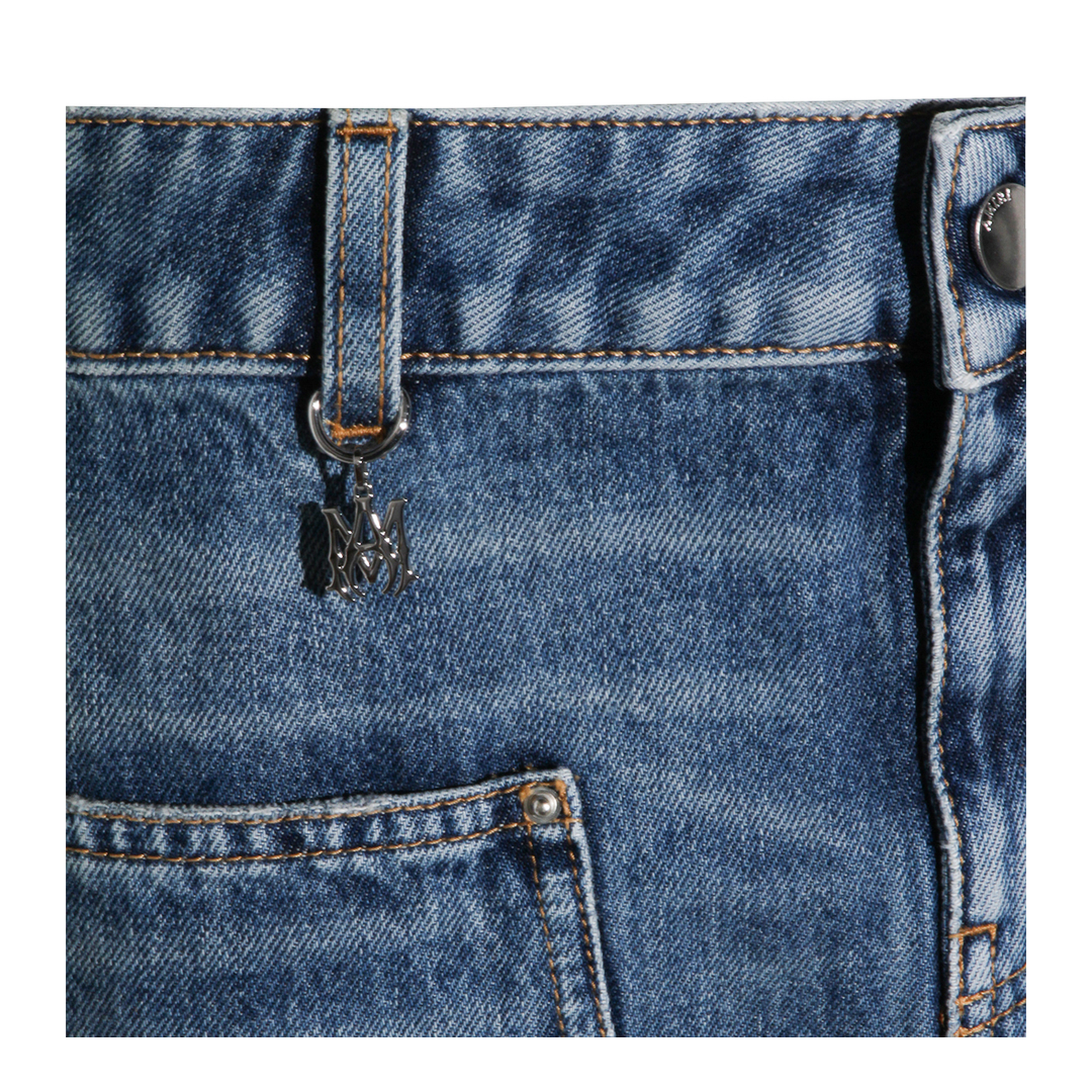 Blue Cotton Denim Skirt