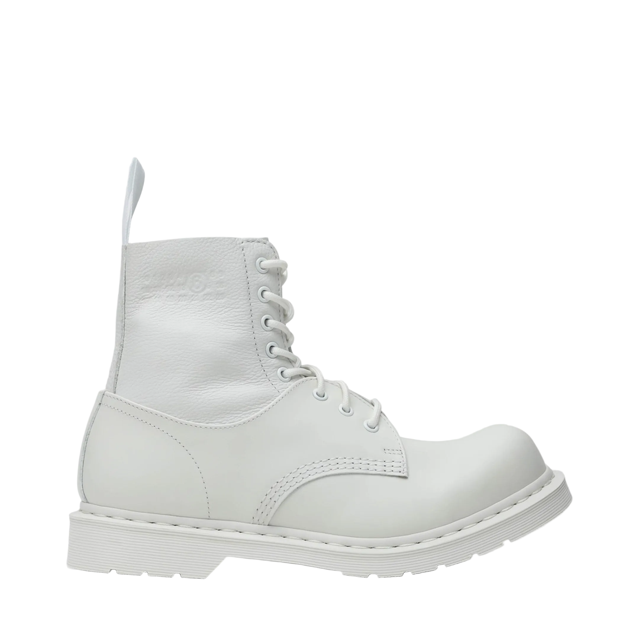 White Lace-Up Boot