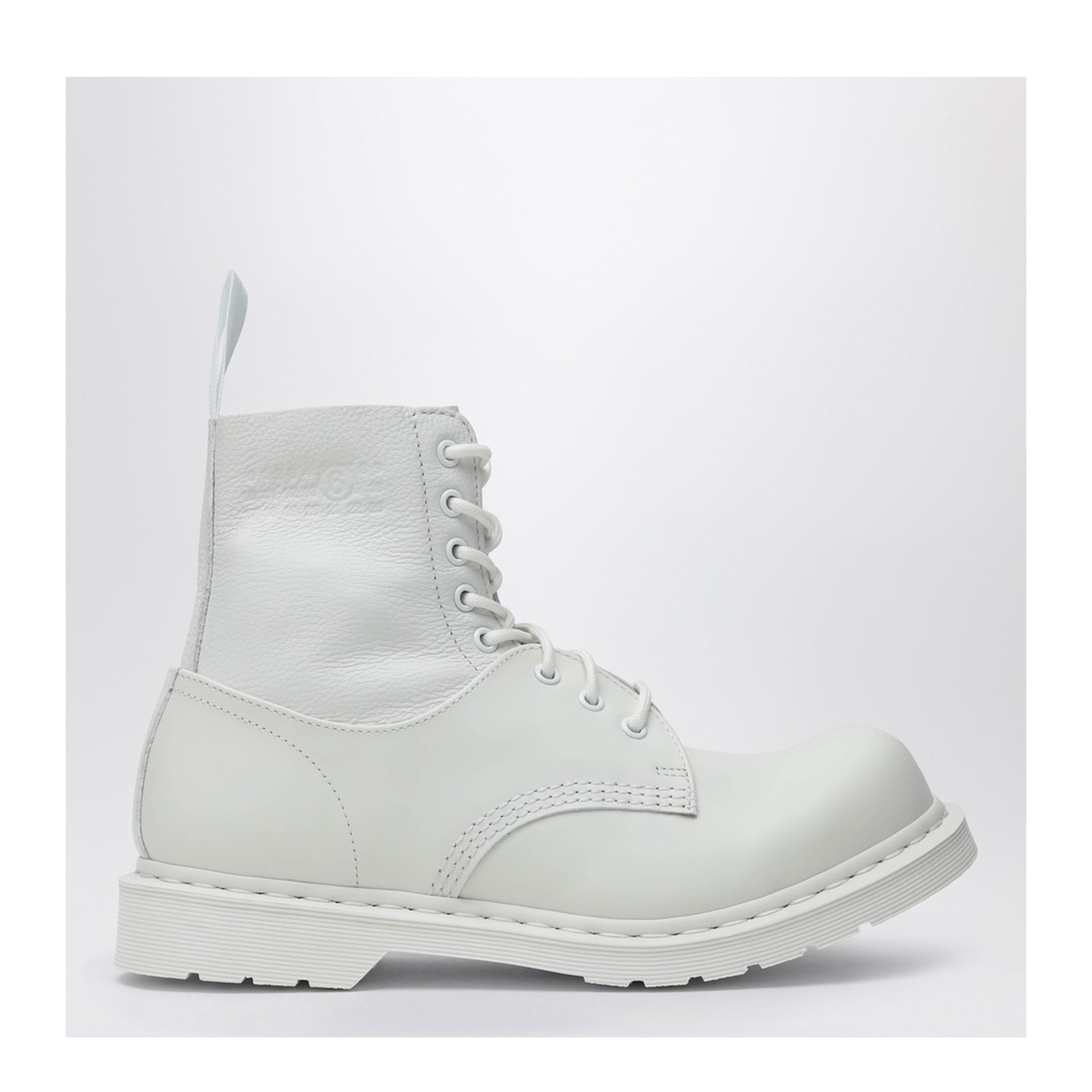 White Lace-Up Boot