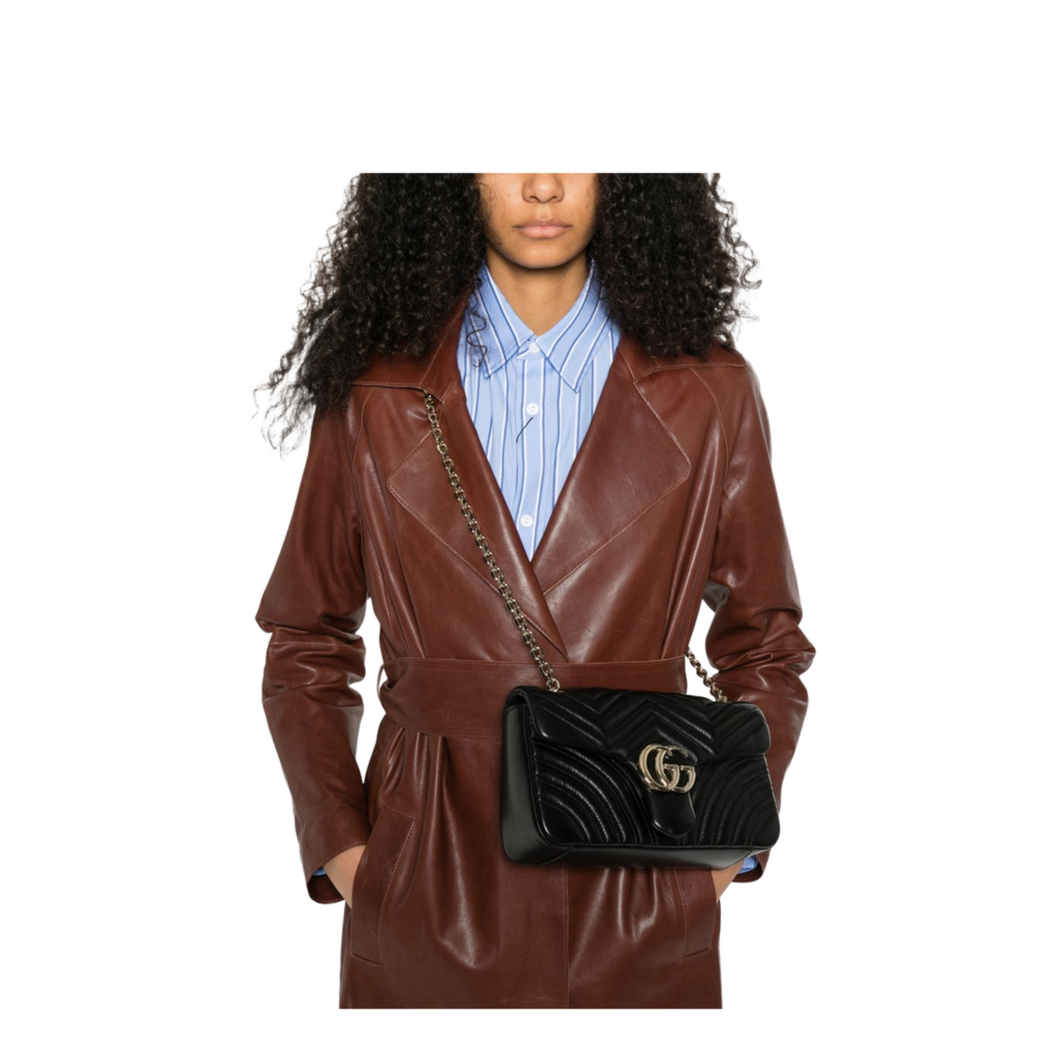 GG Marmont Medium Shoulder Bag - Black