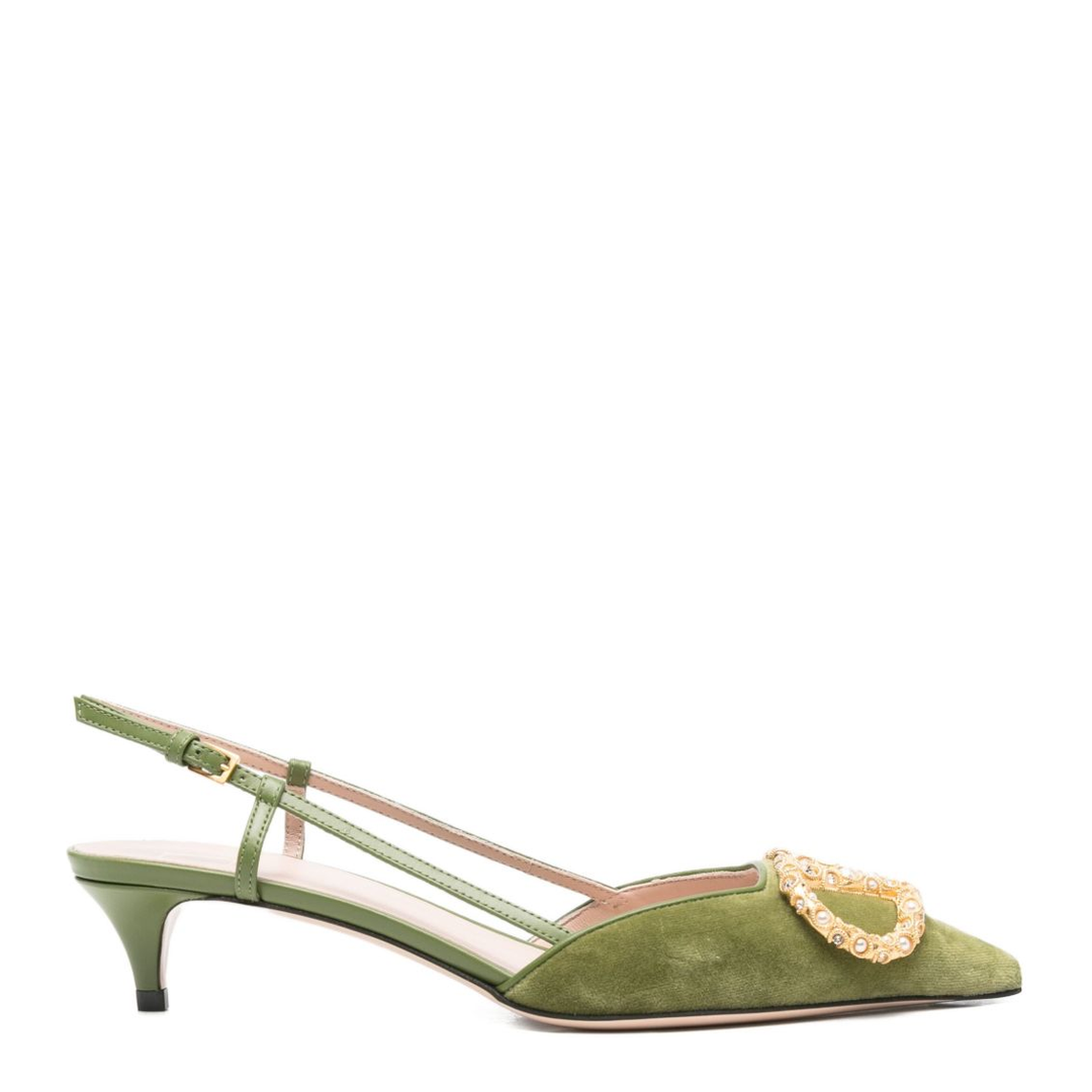 Slingback Strap Kitten Heel Pumps