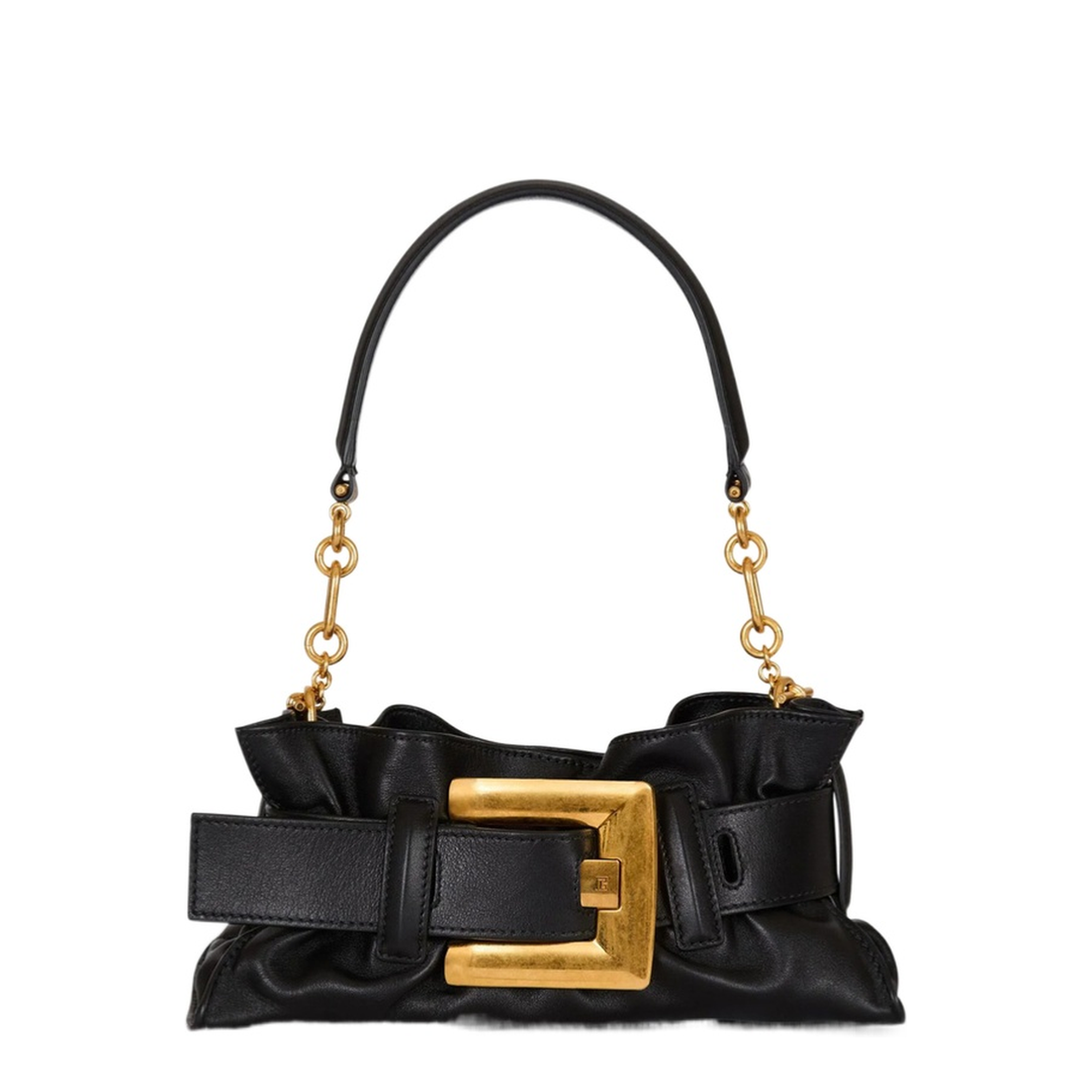 Shoulder Bag Leather Black