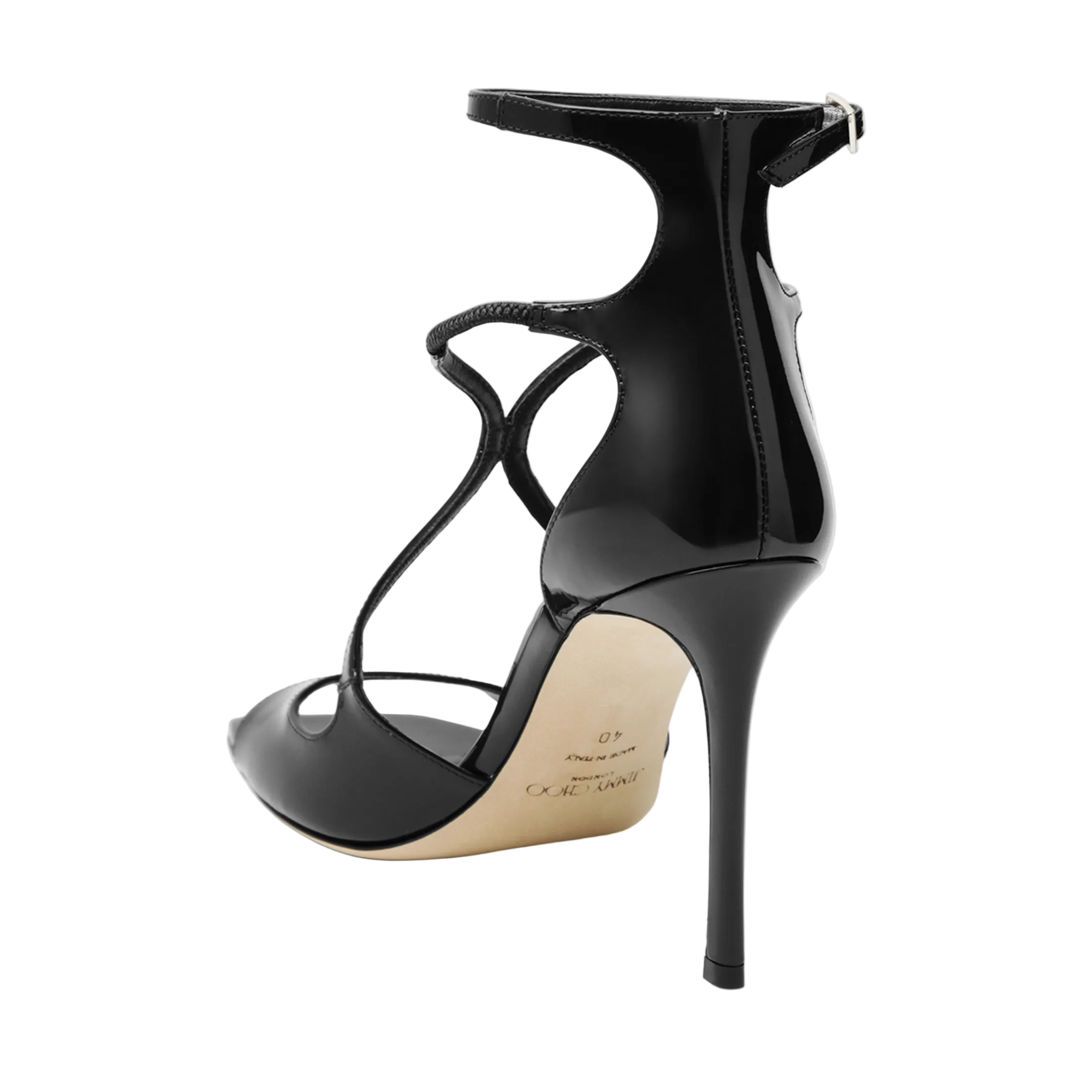 MAYFEYR - Jimmy Choo - Azia Sandals In Black Patent Leather - AZIA95PAT010003